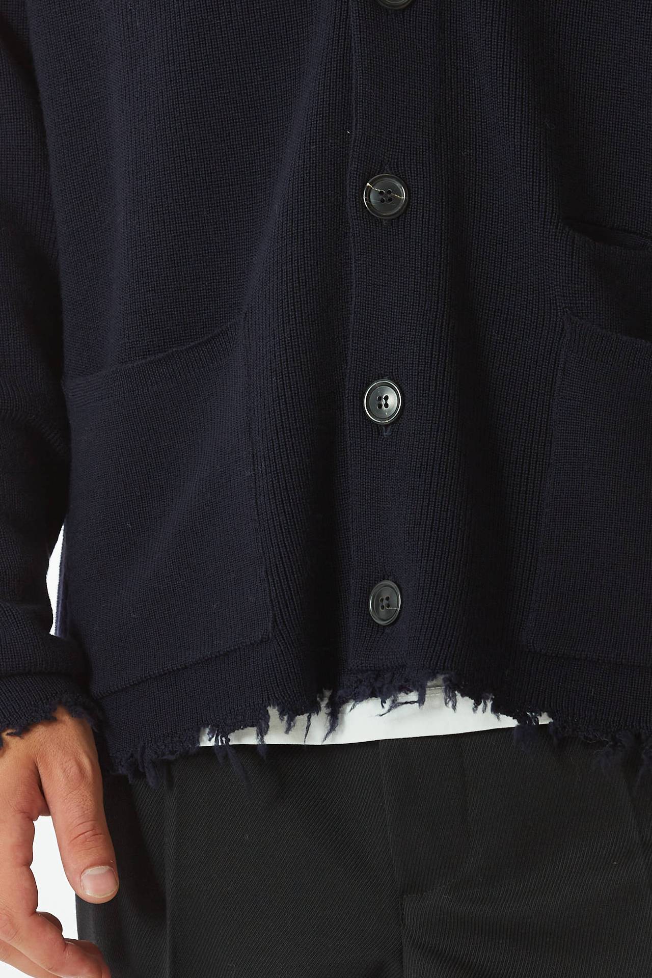 Cardigan in lana blu