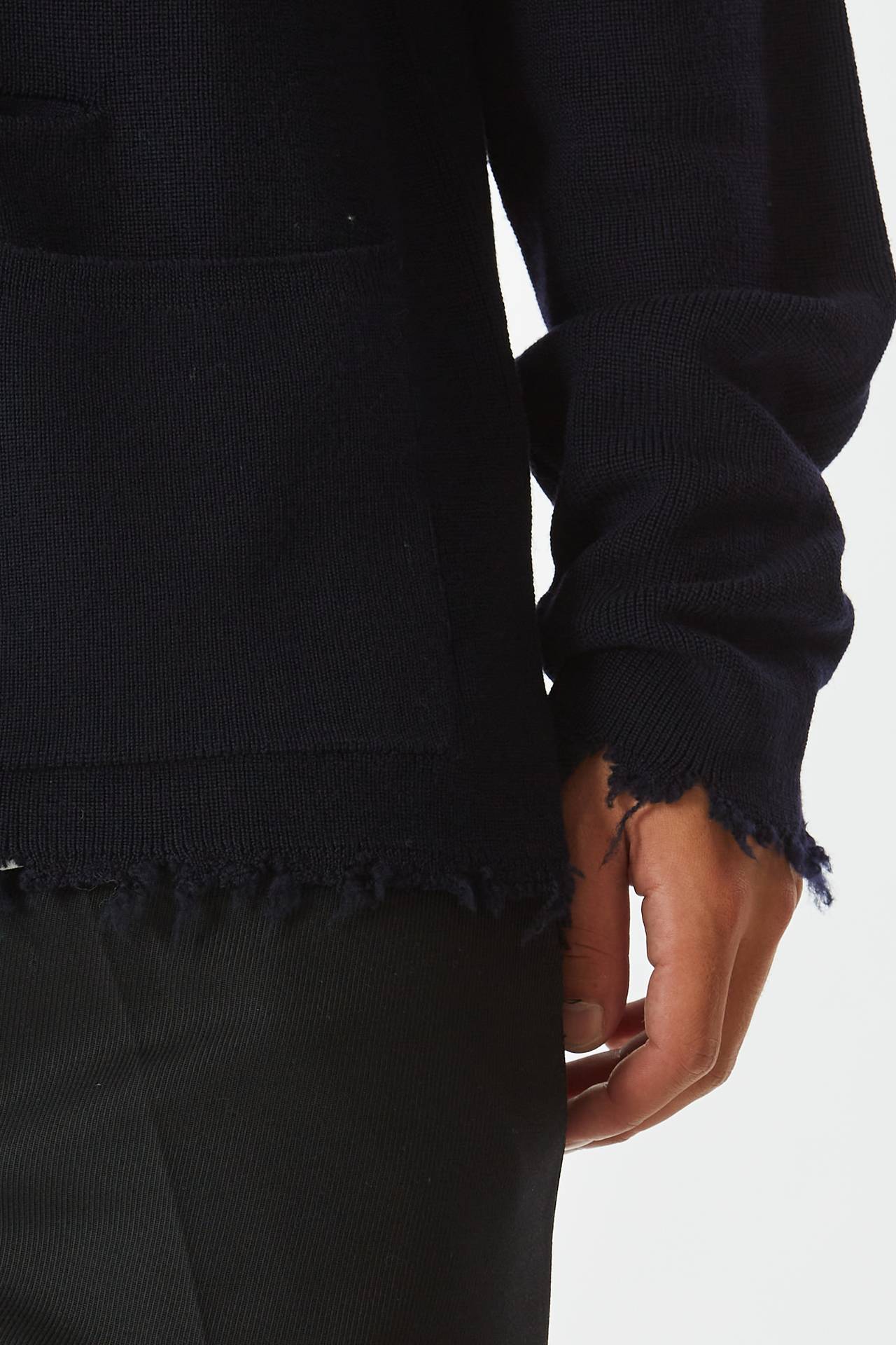 Cardigan in lana blu