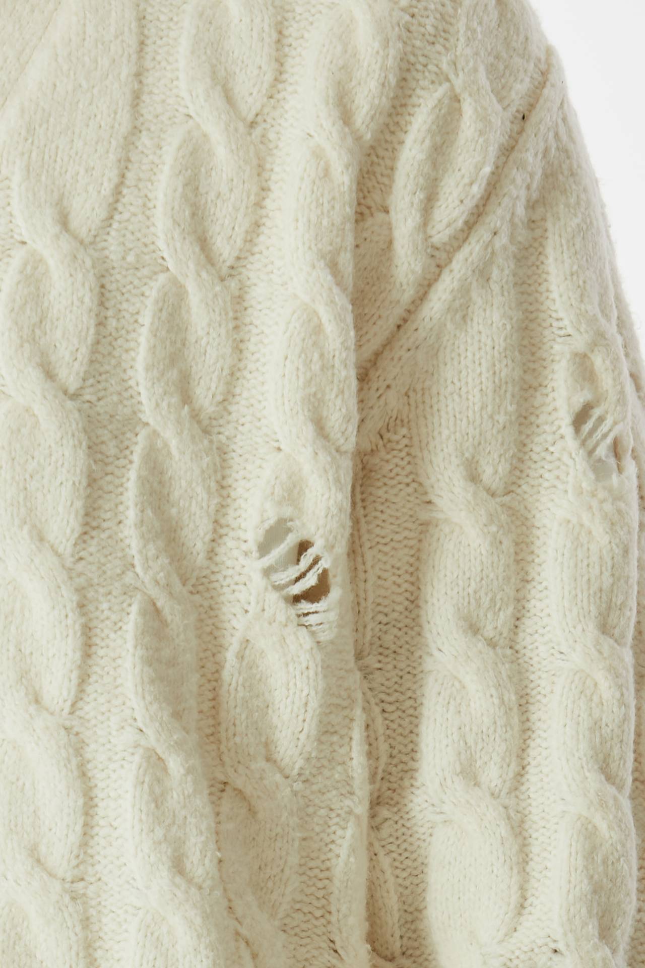 Cardigan treccia bianco
