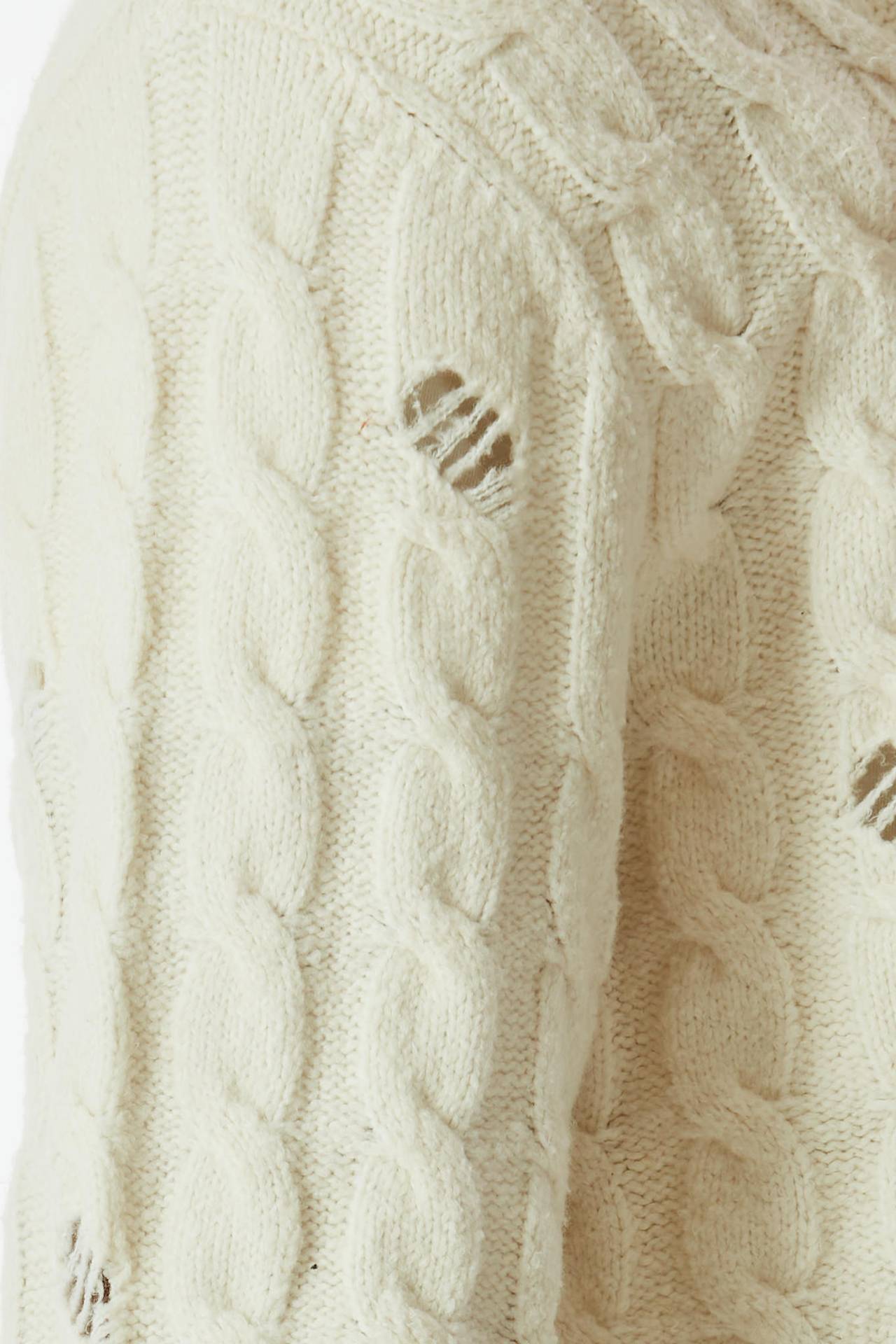 Cardigan treccia bianco