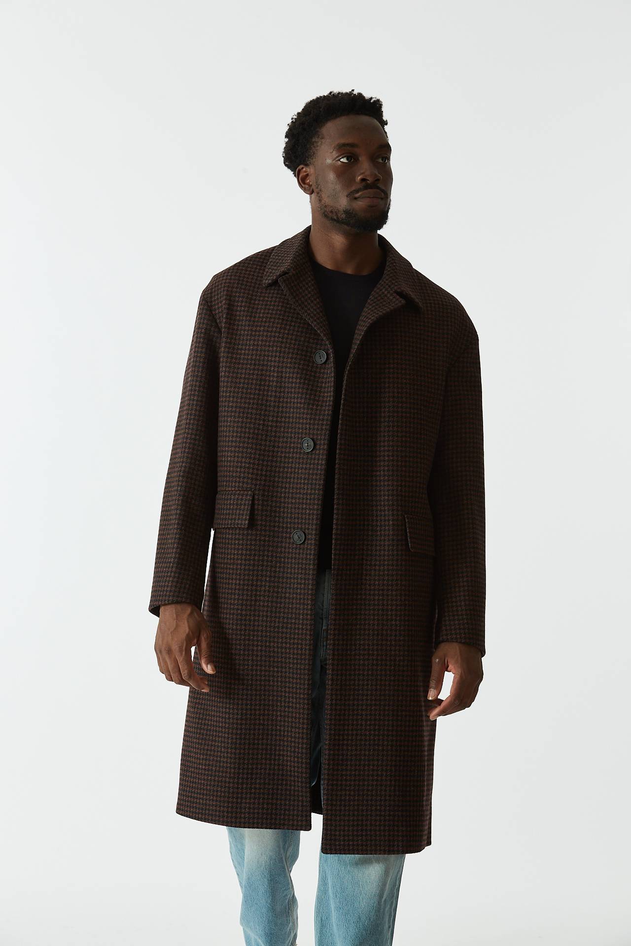 Cappotto monopetto pied de poule
