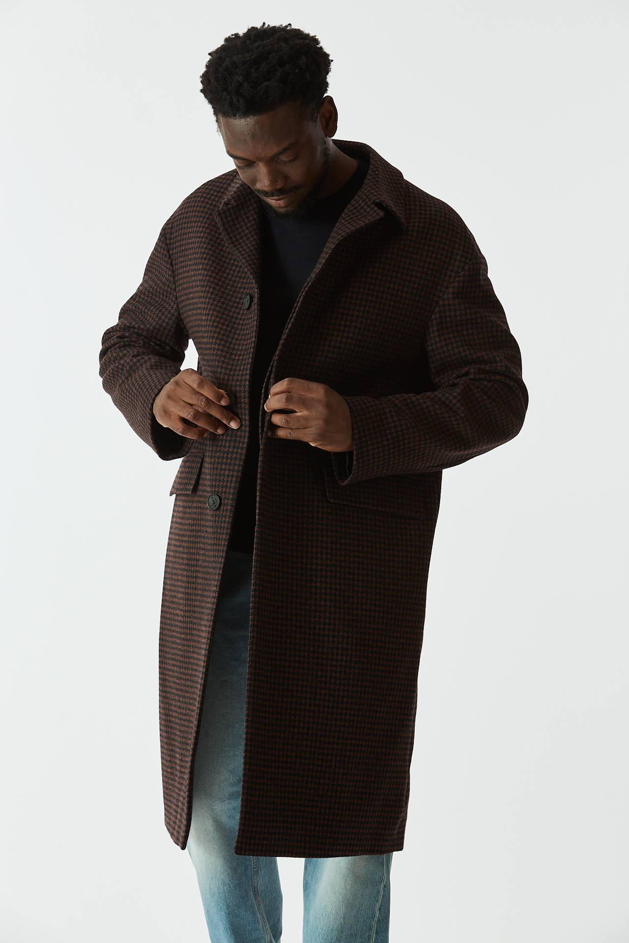 Cappotto monopetto pied de poule