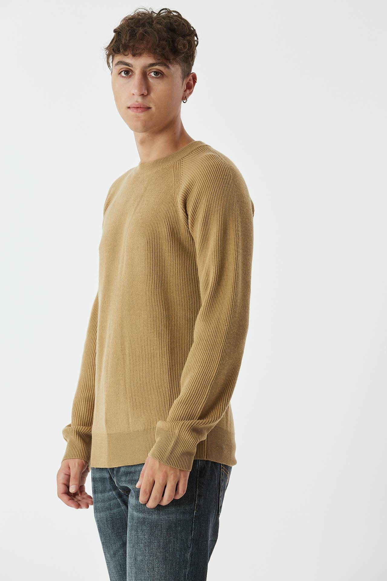 Maglia a coste cammello