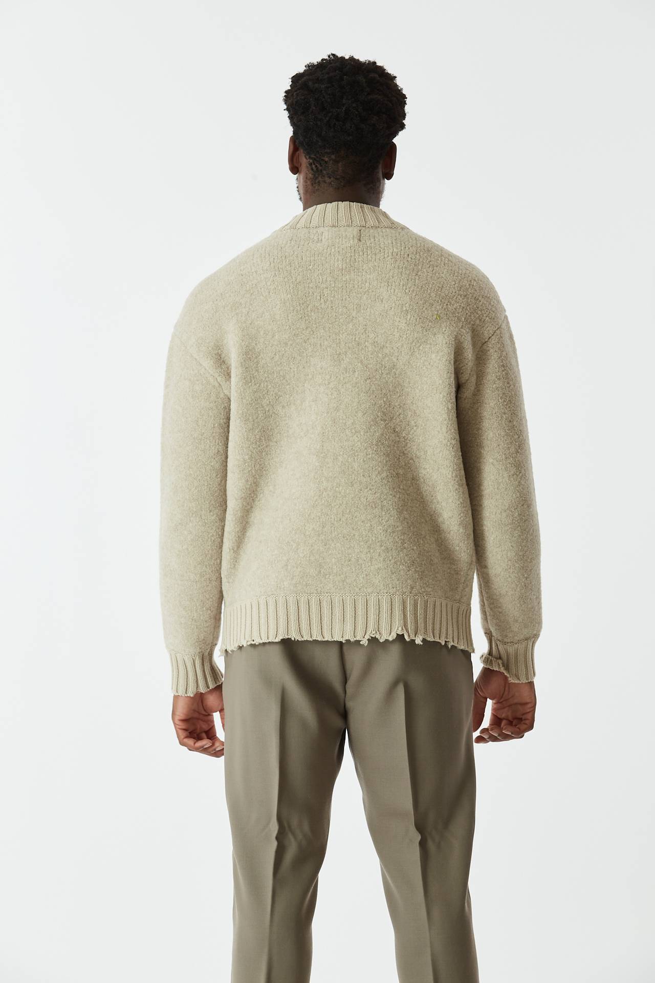 Bomber in lana bouclè avorio