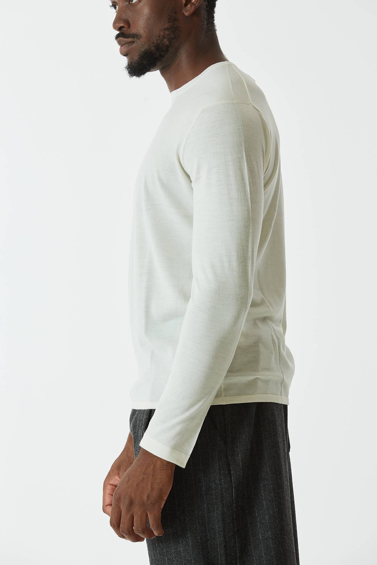 Maglia misto cashmere panna