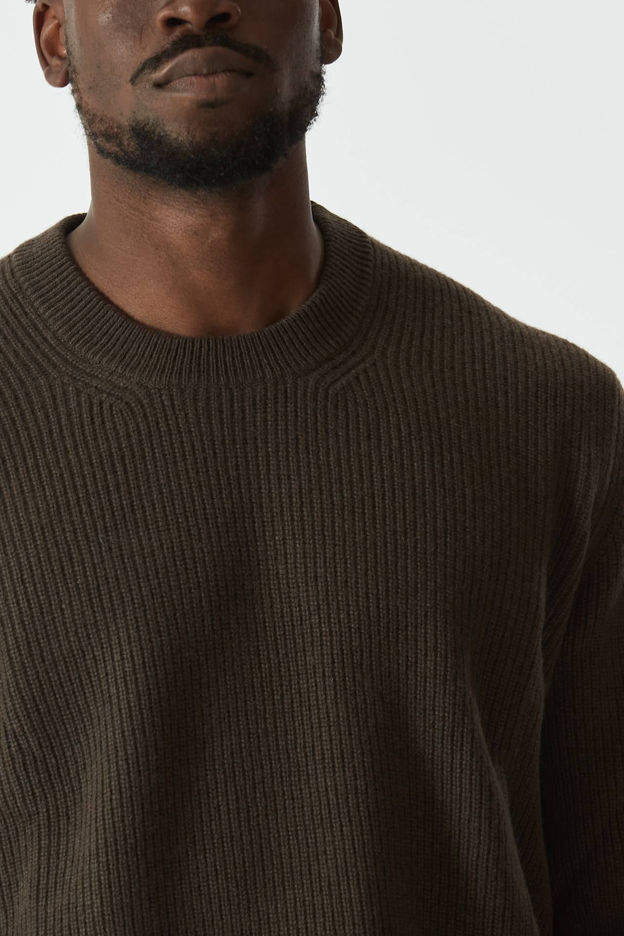 Maglia girocollo a coste militare