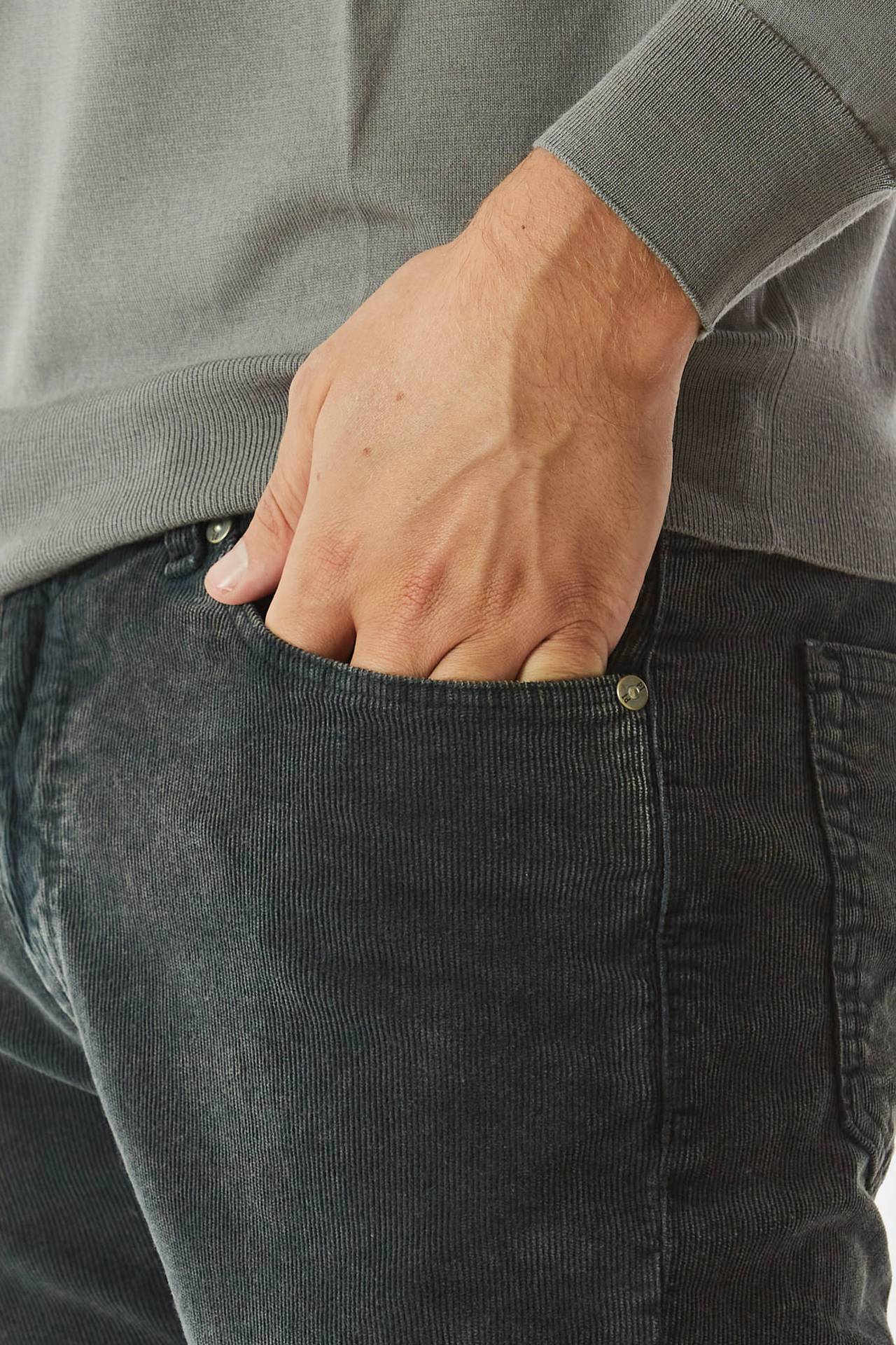 Jeans SWING in velluto grigio