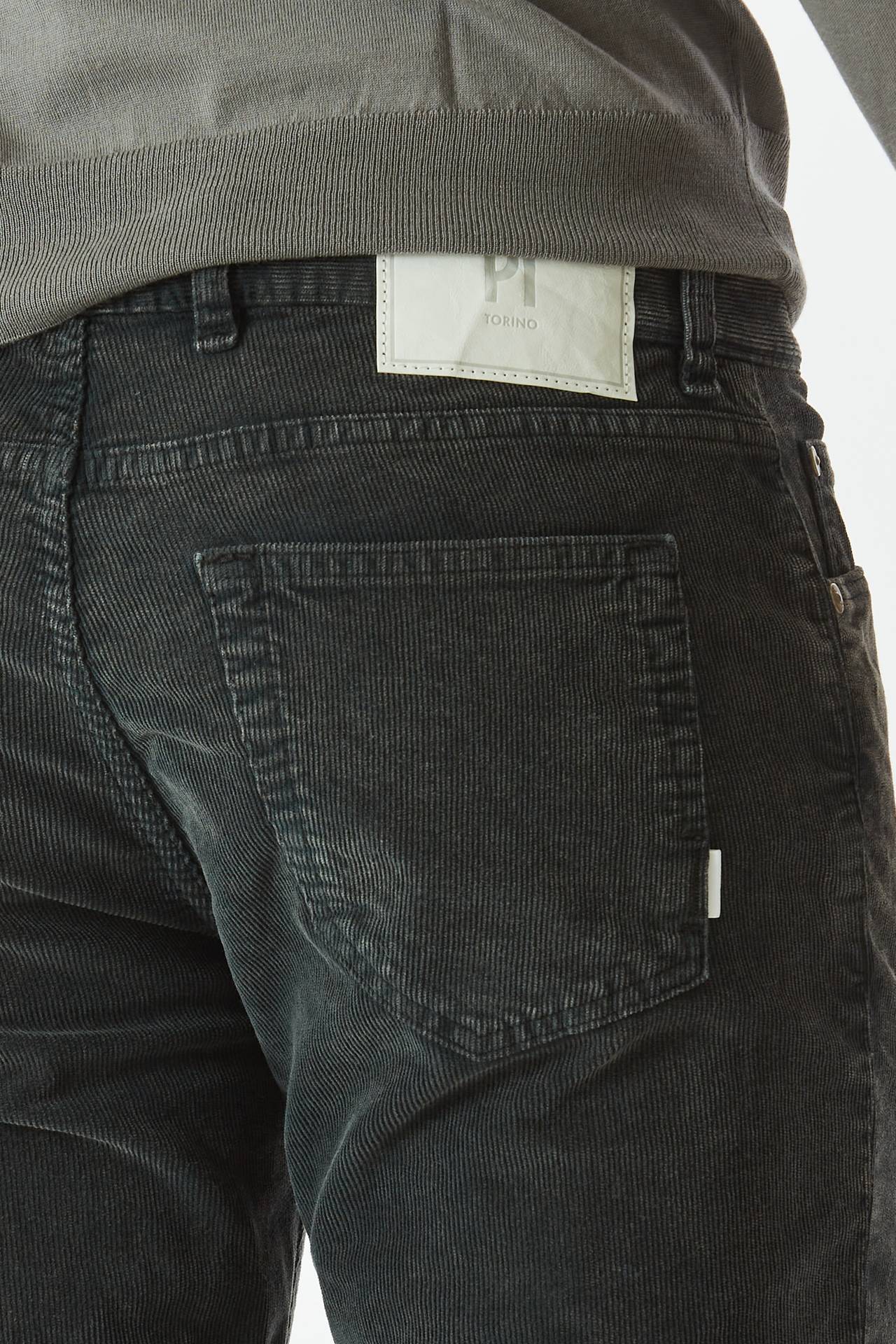 Jeans SWING in velluto grigio