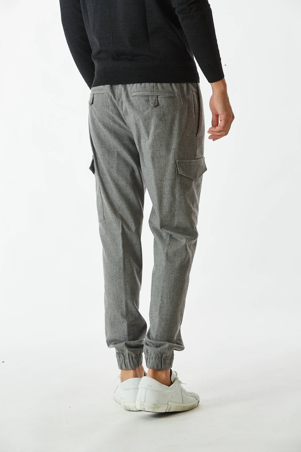 Pantalone SOFT FIT in flanella grigio 