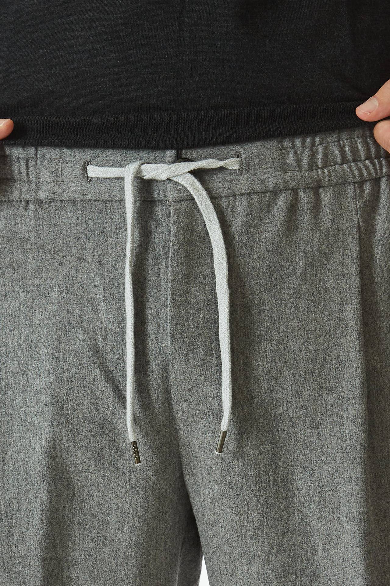 Pantalone SOFT FIT in flanella grigio 