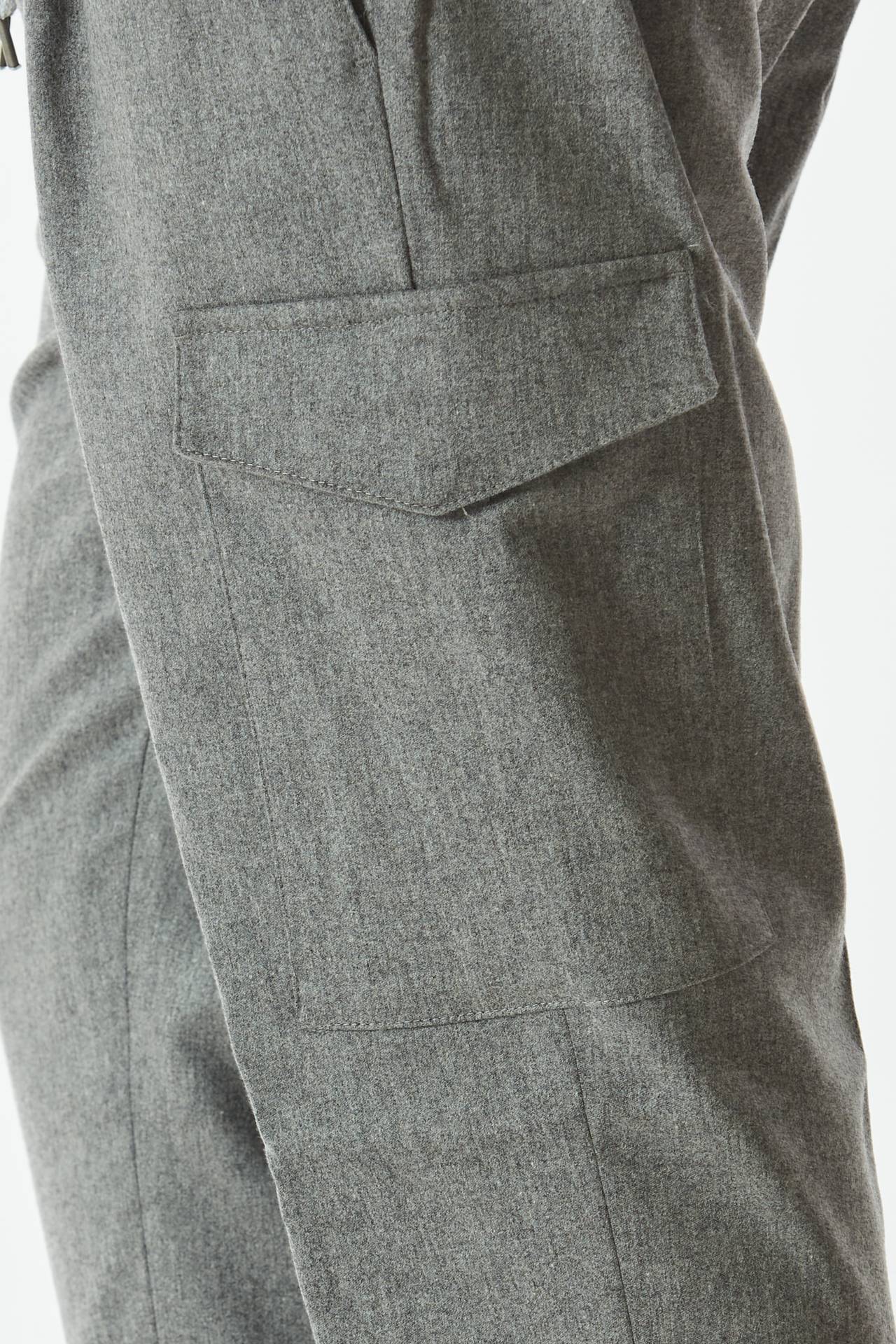 Pantalone SOFT FIT in flanella grigio 