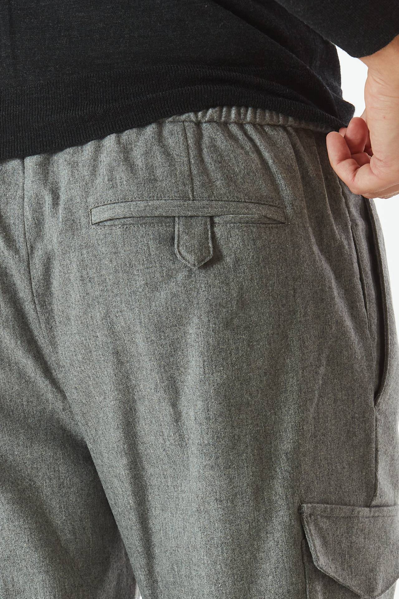 Pantalone SOFT FIT in flanella grigio 