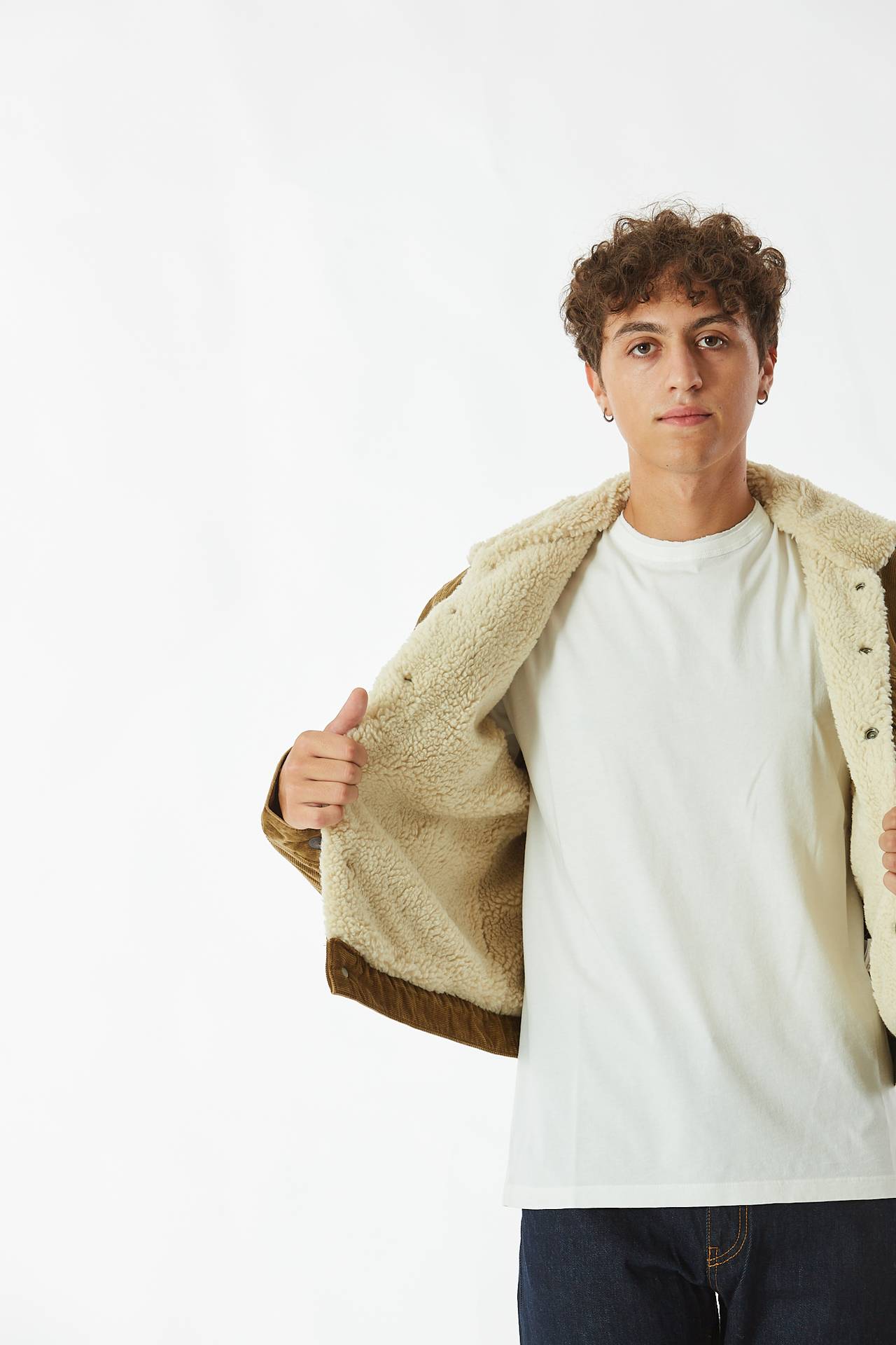 Bomber in velluto cammello
