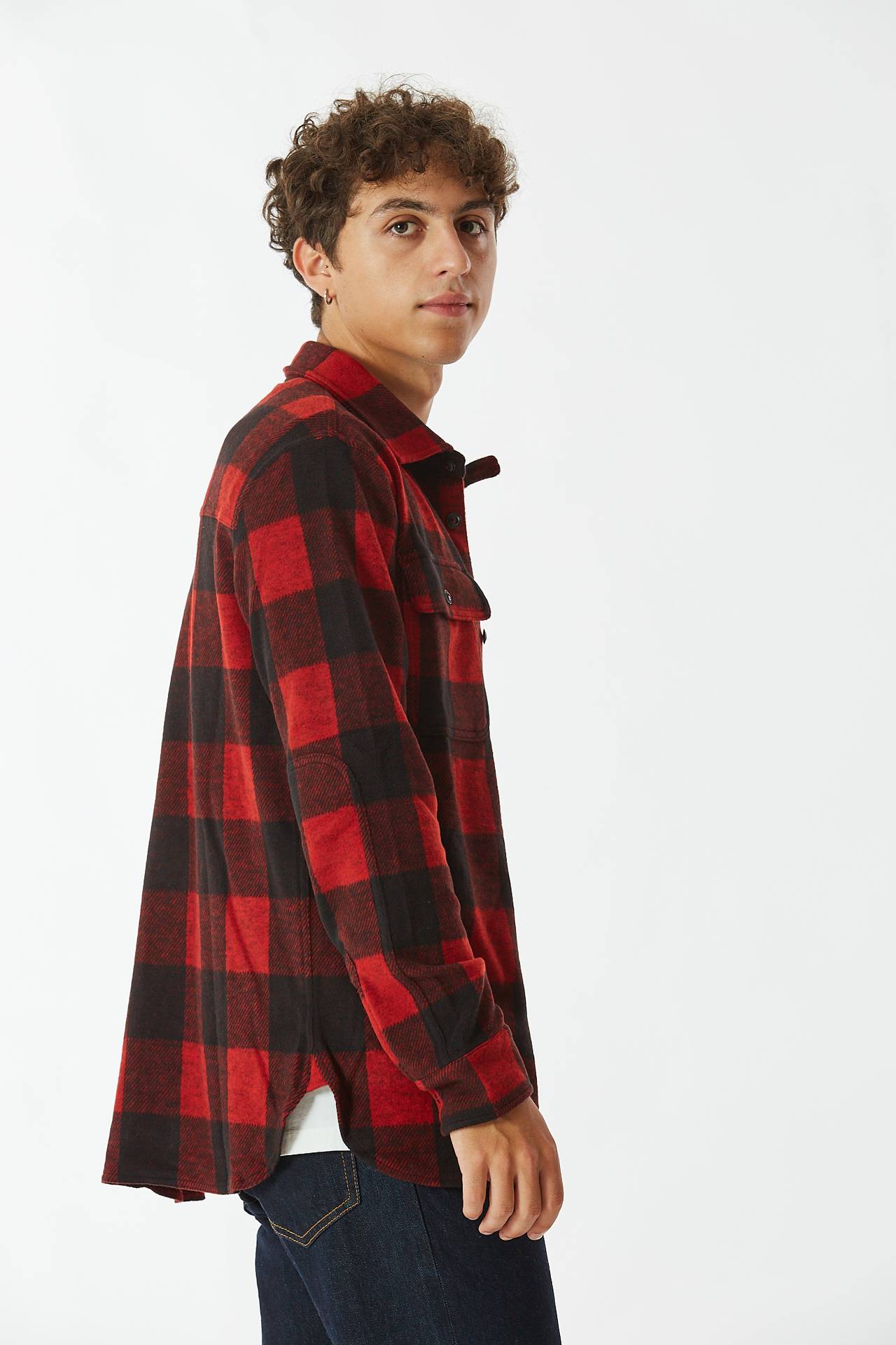 Camicia check rosso/nero