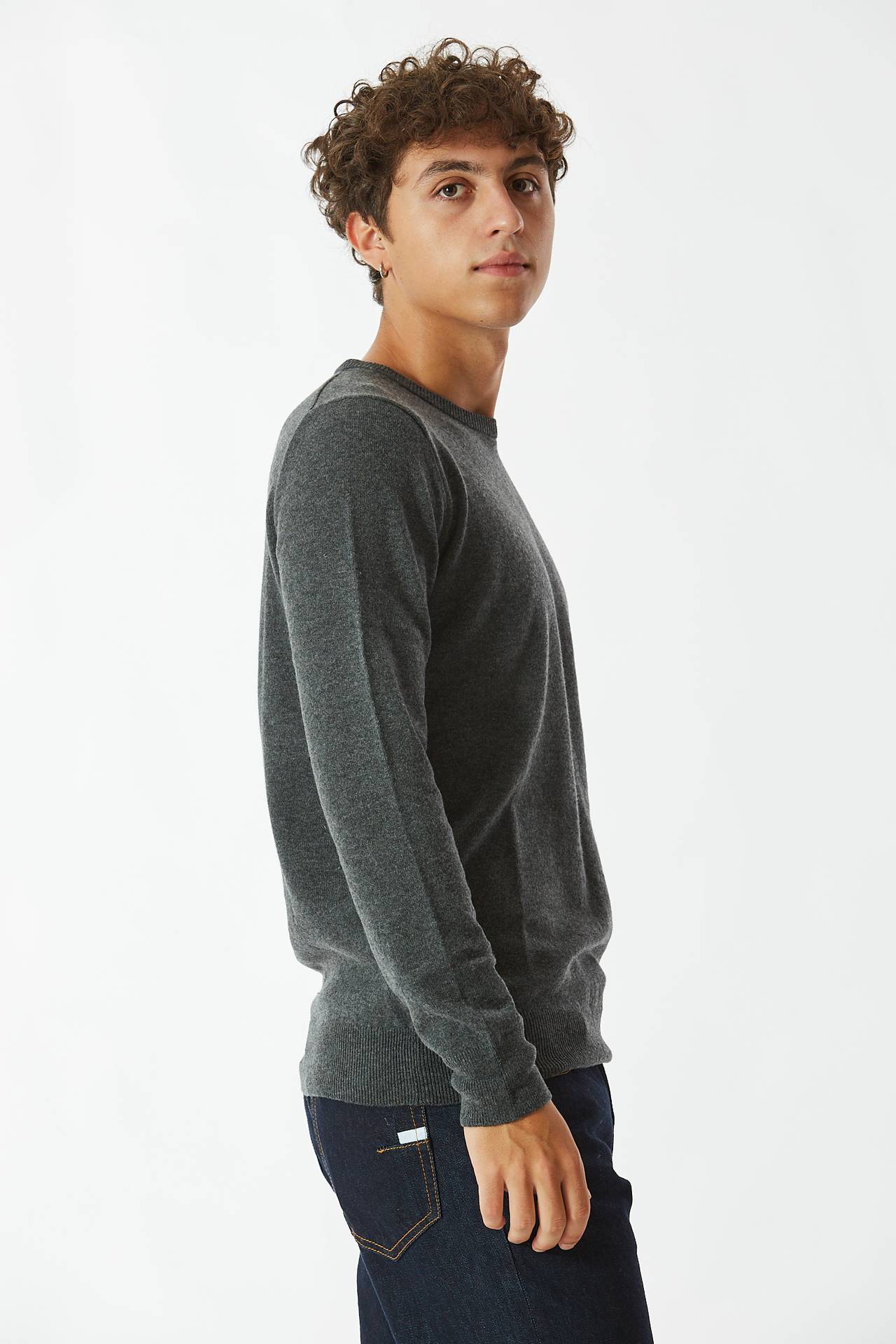 Maglia in lana grigio