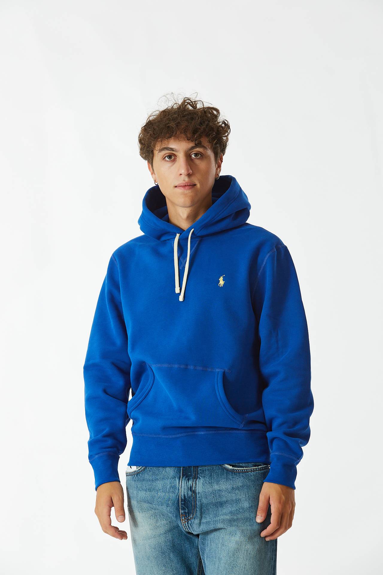 Felpa cappuccio bluette