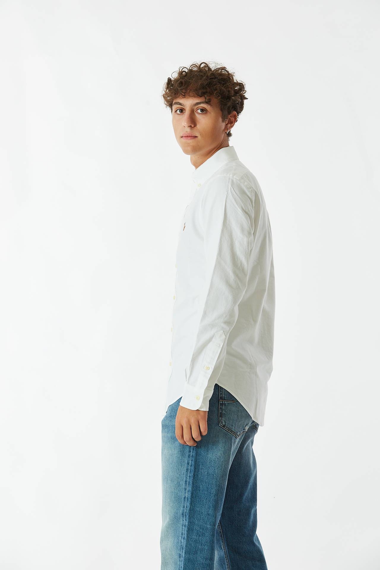 Camicia in cotone bianco