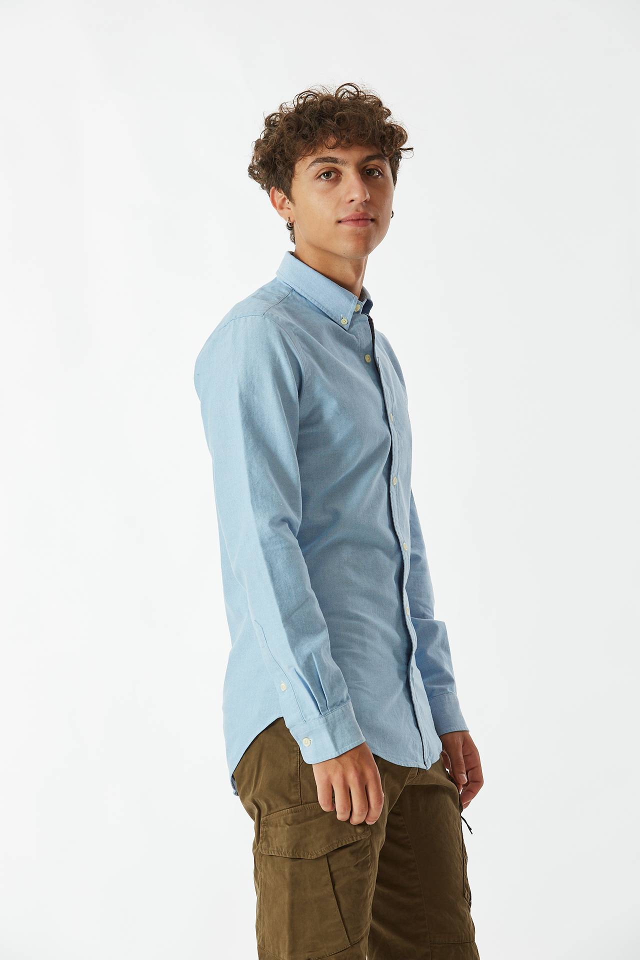 Camicia in cotone azzurro