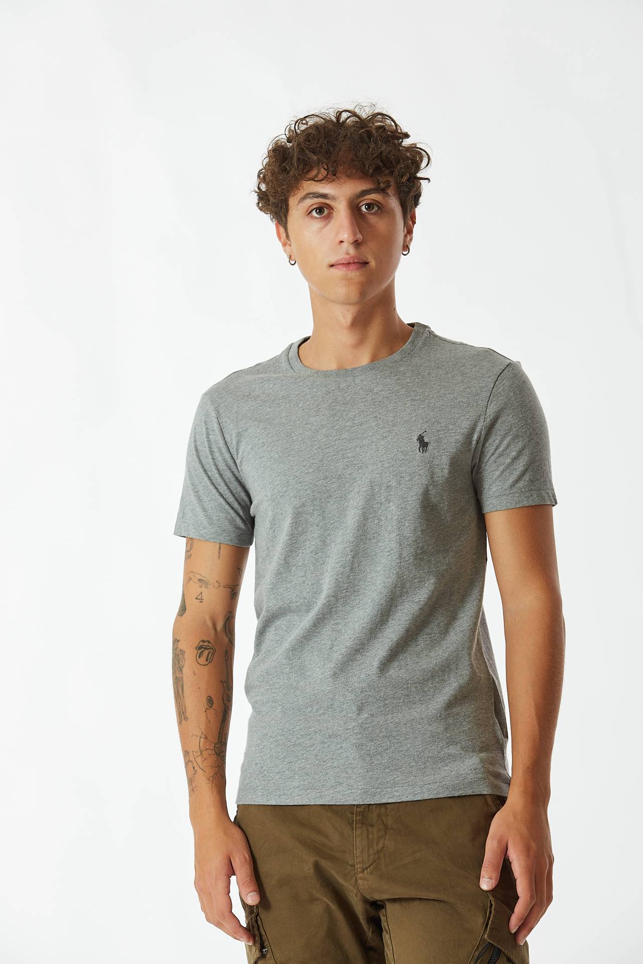 T-shirt in cotone grigio