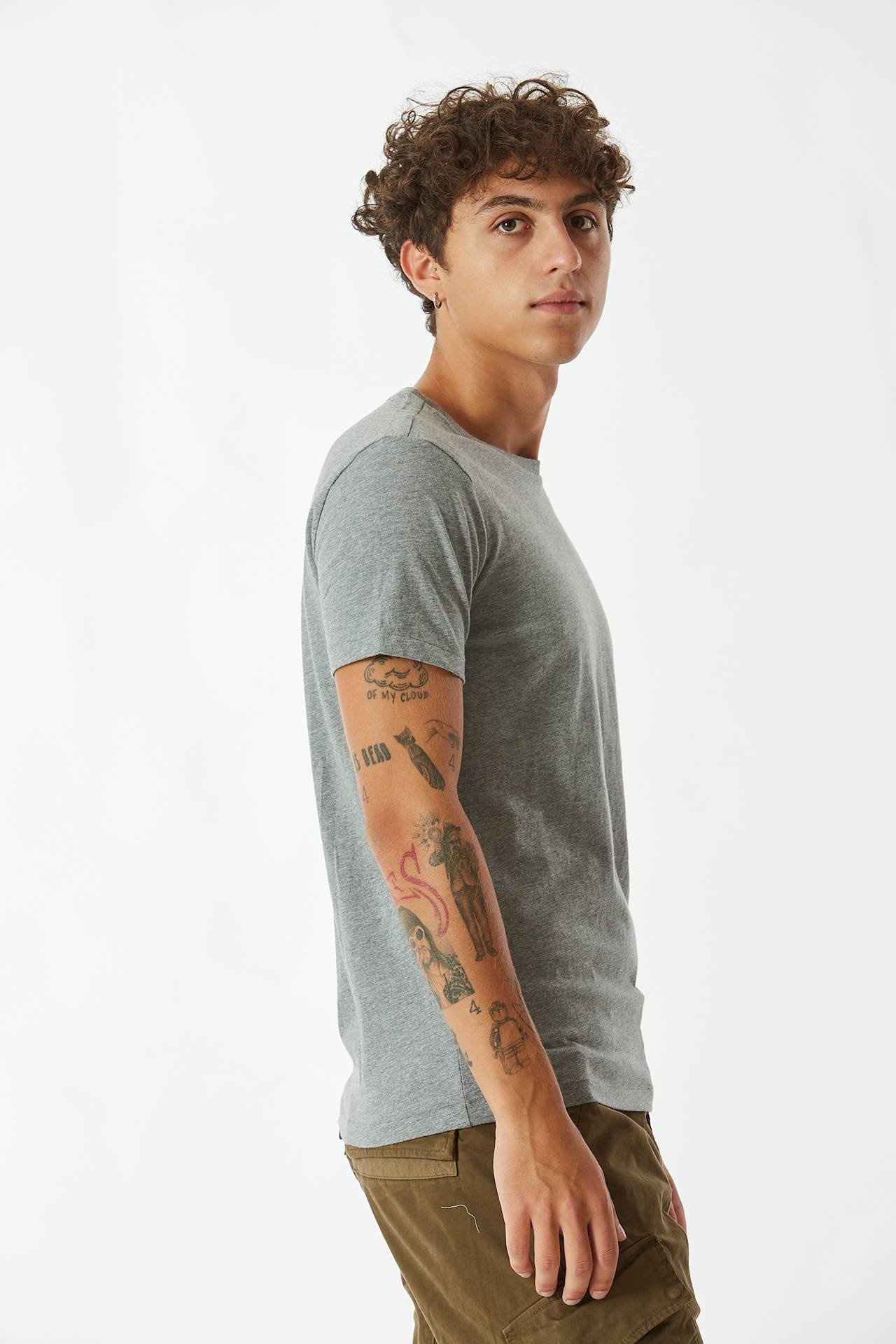 T-shirt in cotone grigio