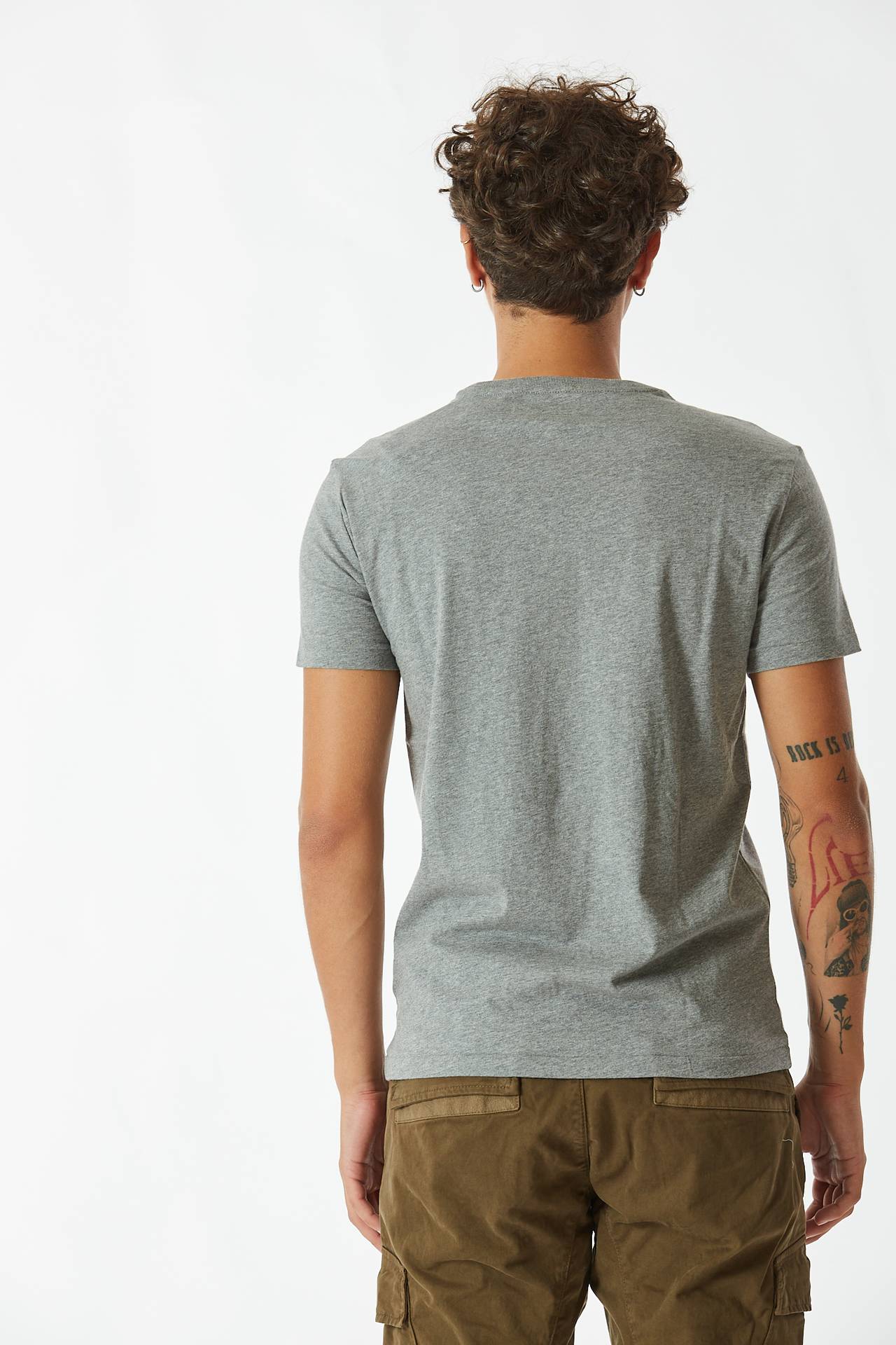 T-shirt in cotone grigio