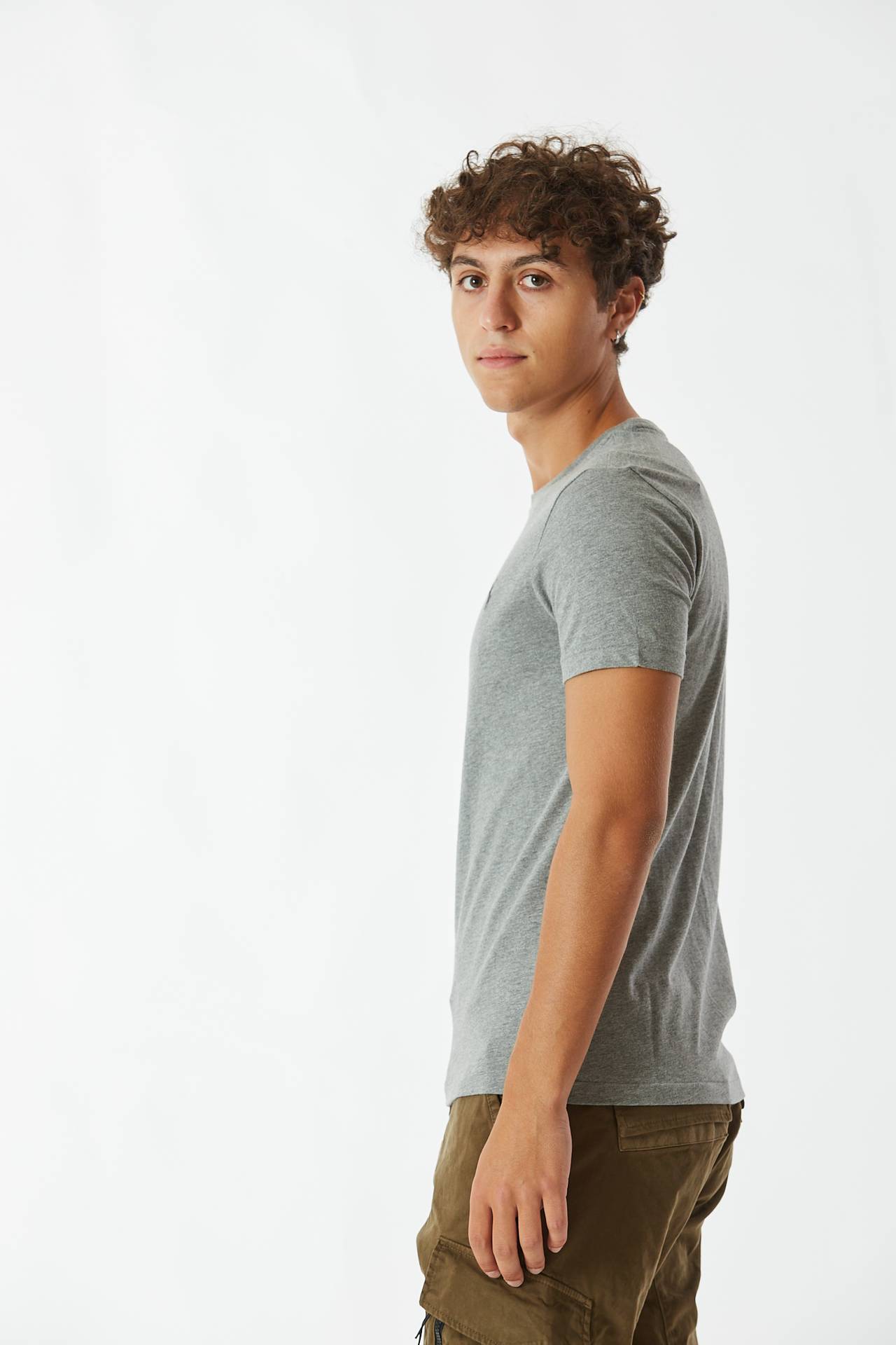 T-shirt in cotone grigio