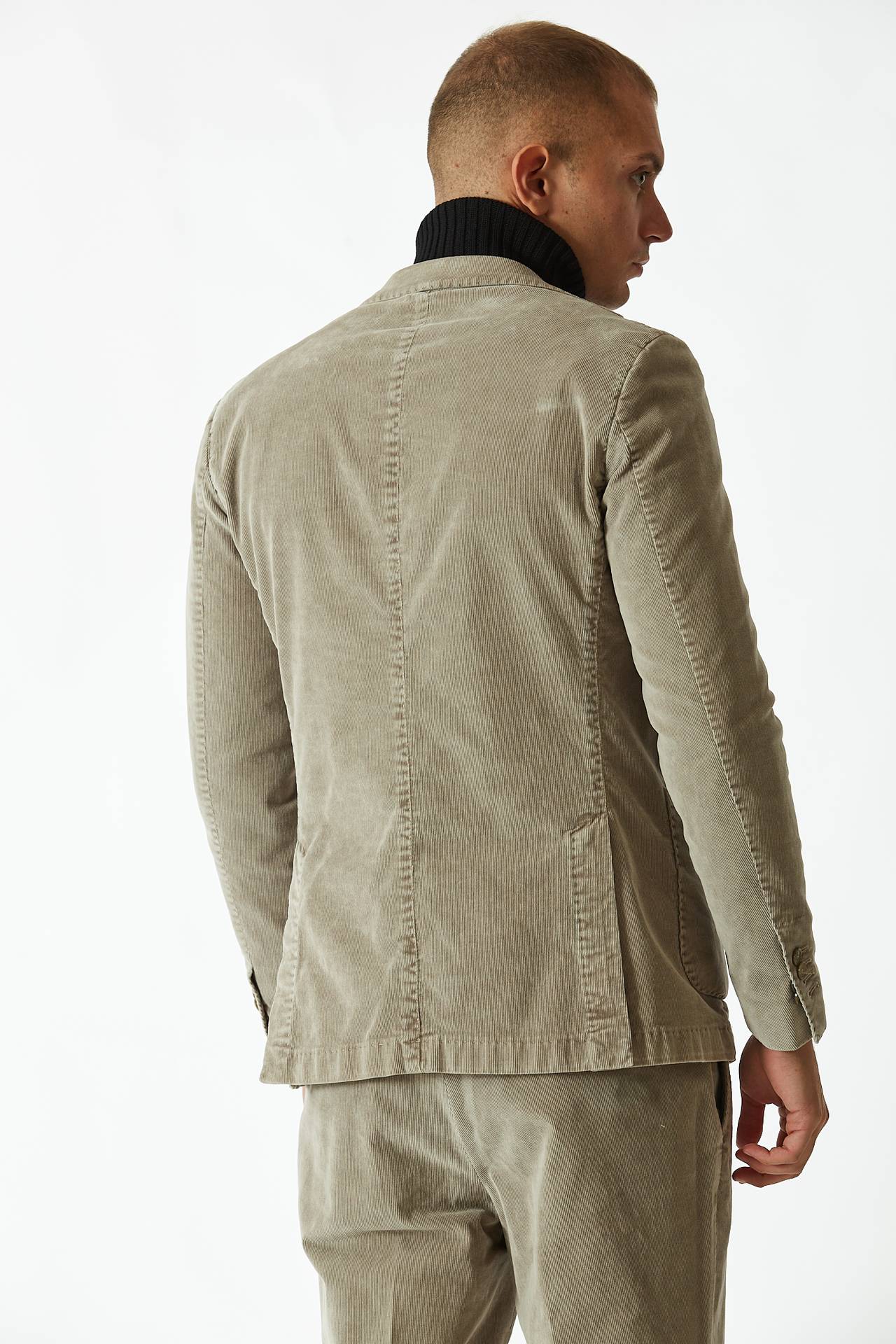 Abito monopetto velluto beige