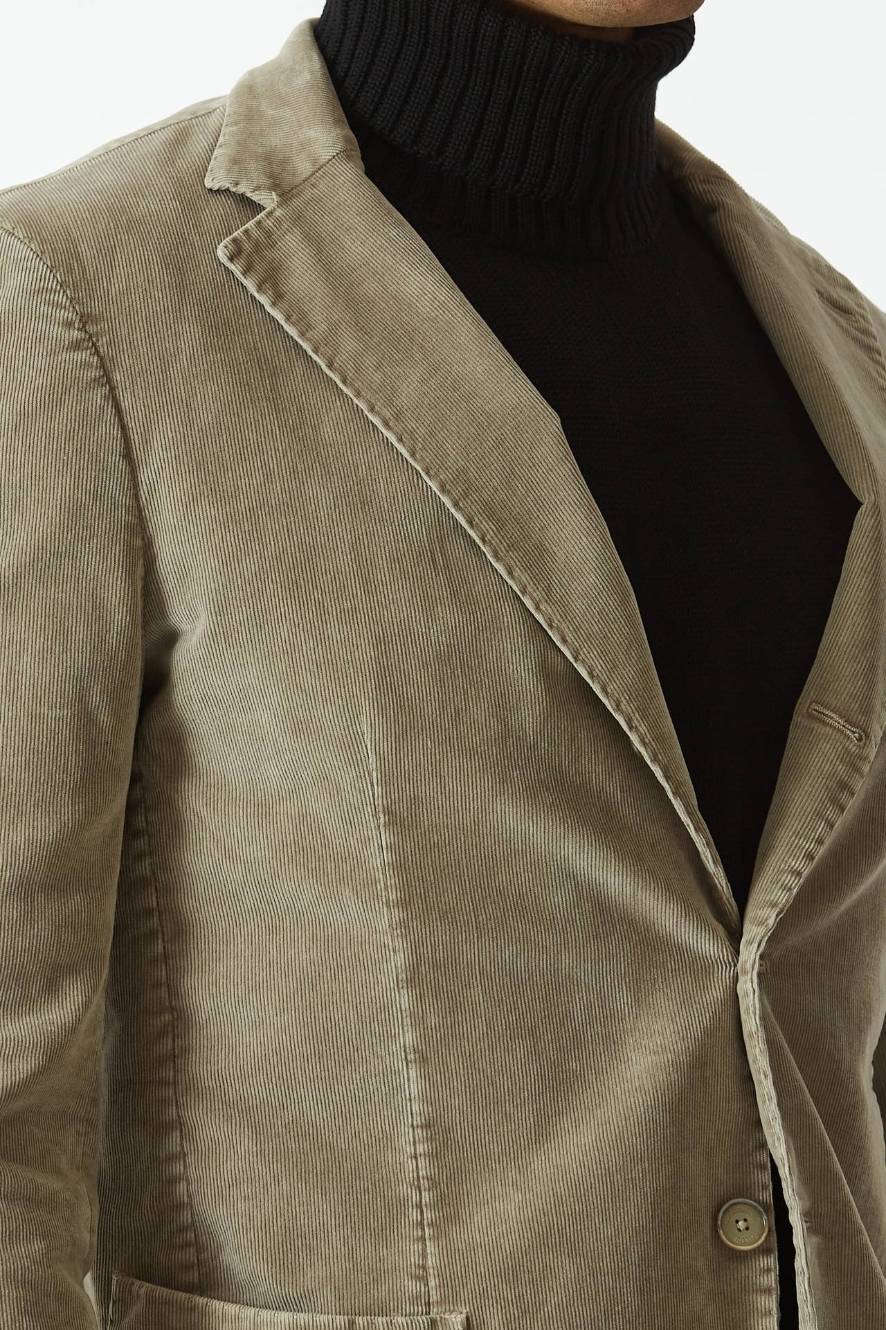 Abito monopetto velluto beige