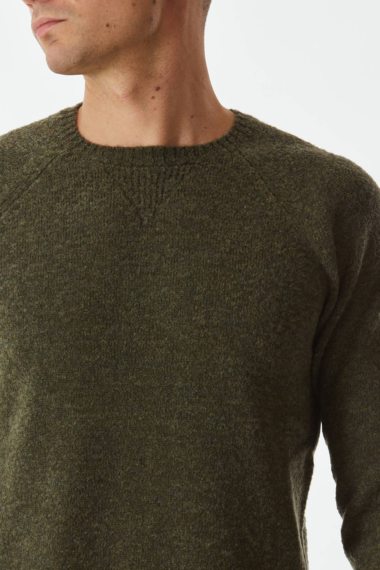 Maglia bouclè verde militare