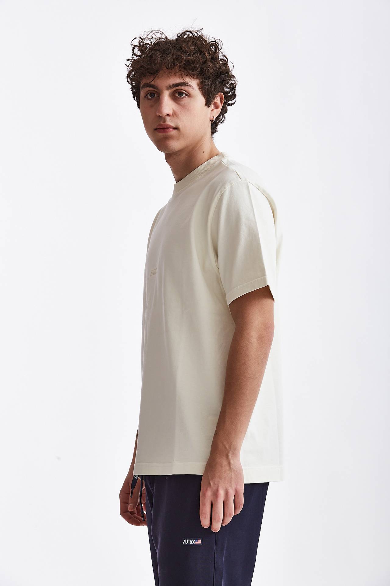 T-shirt in cotone panna