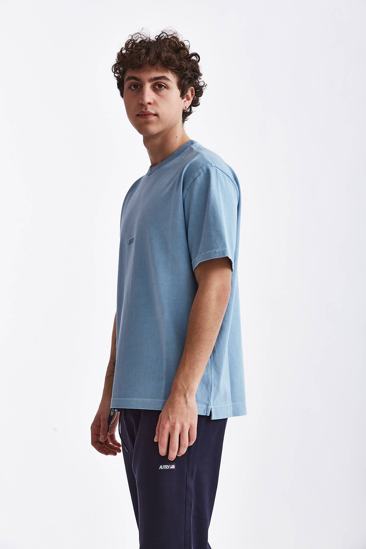 T-shirt in cotone azzurro