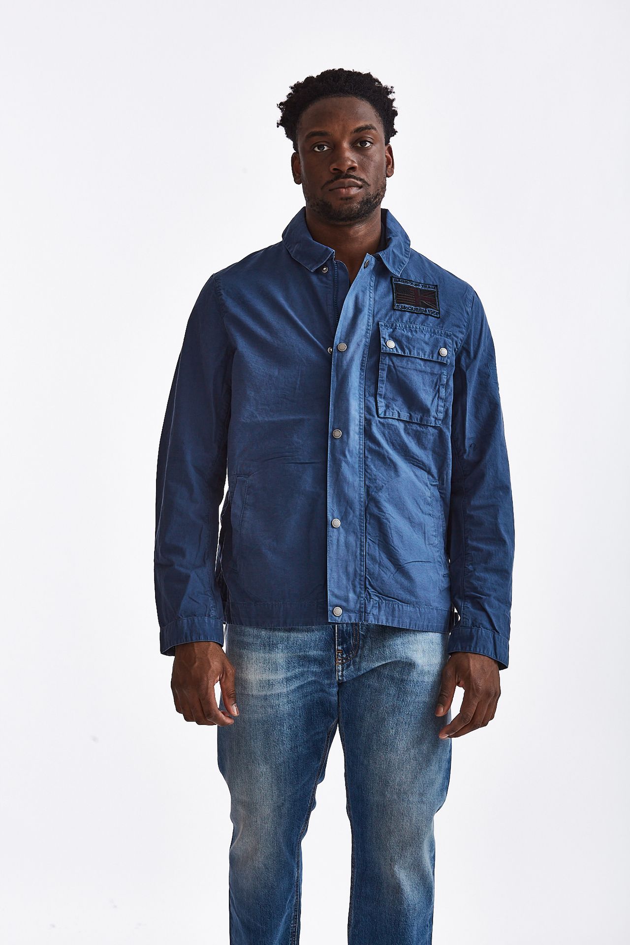 Overshirt CASUAL WORKERS in cotone blu