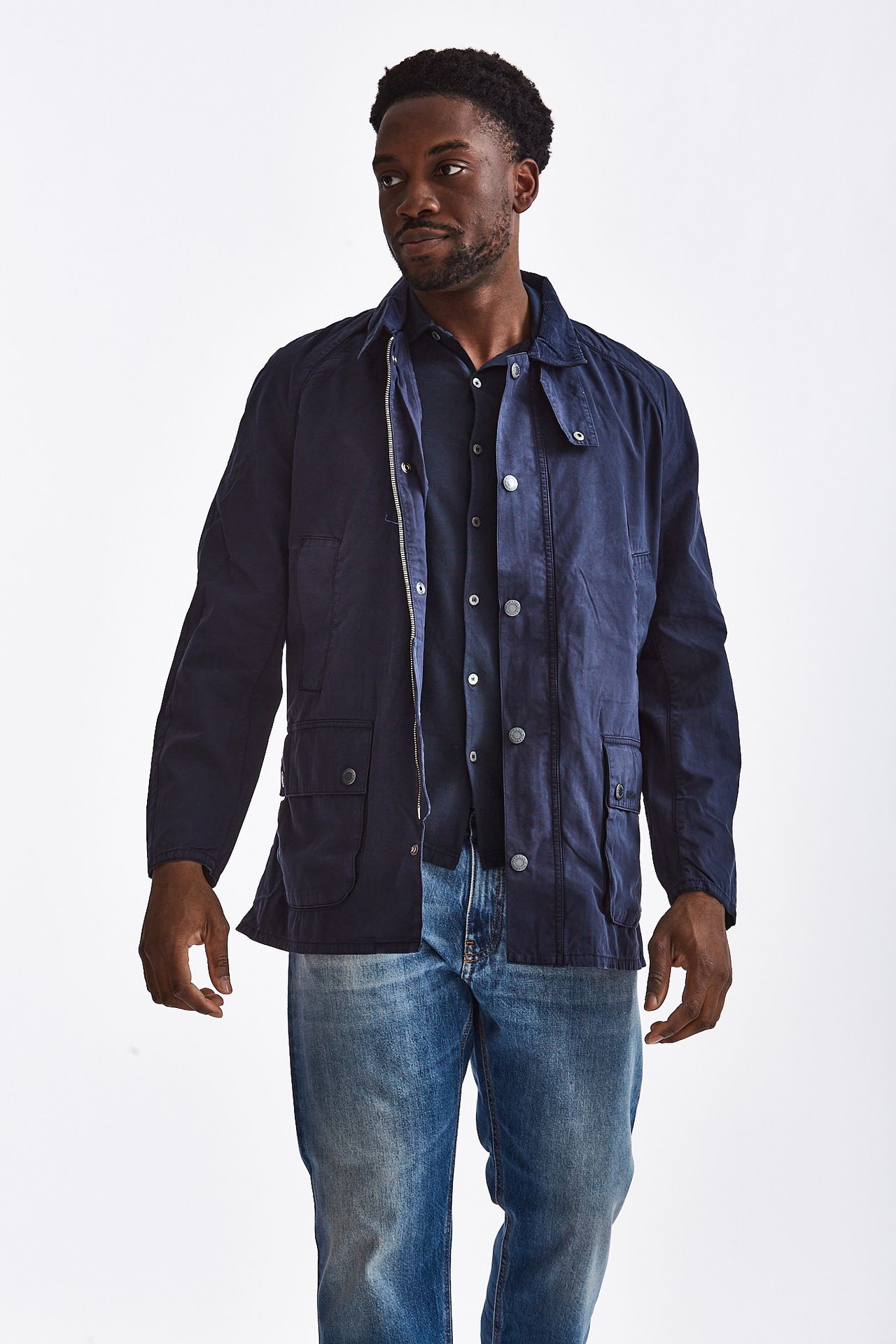 Giacca ASHBY CASUAL in cotone blu