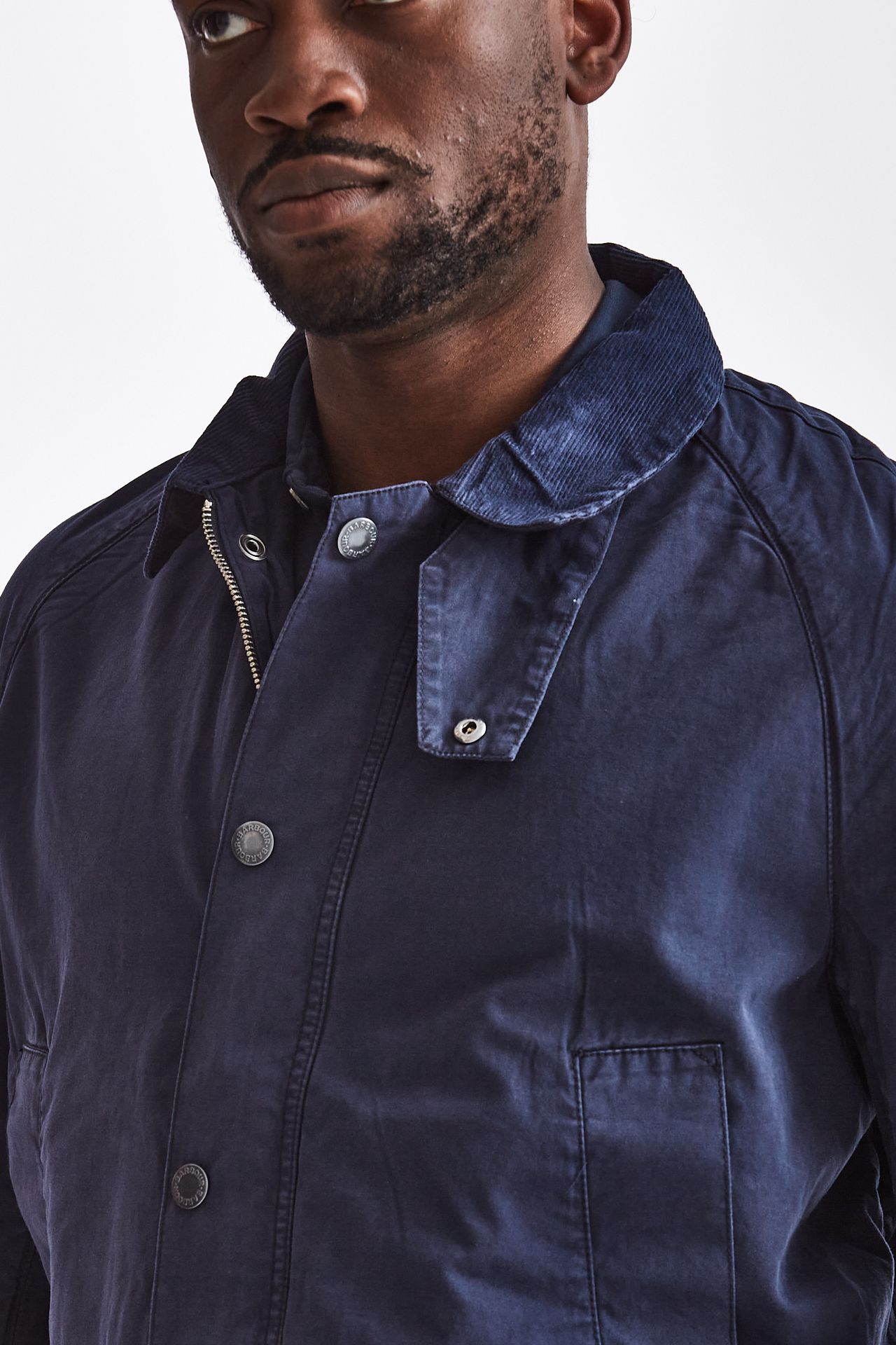 Giacca ASHBY CASUAL in cotone blu Barbour Uomo Pier Abbigliamento Worldwide