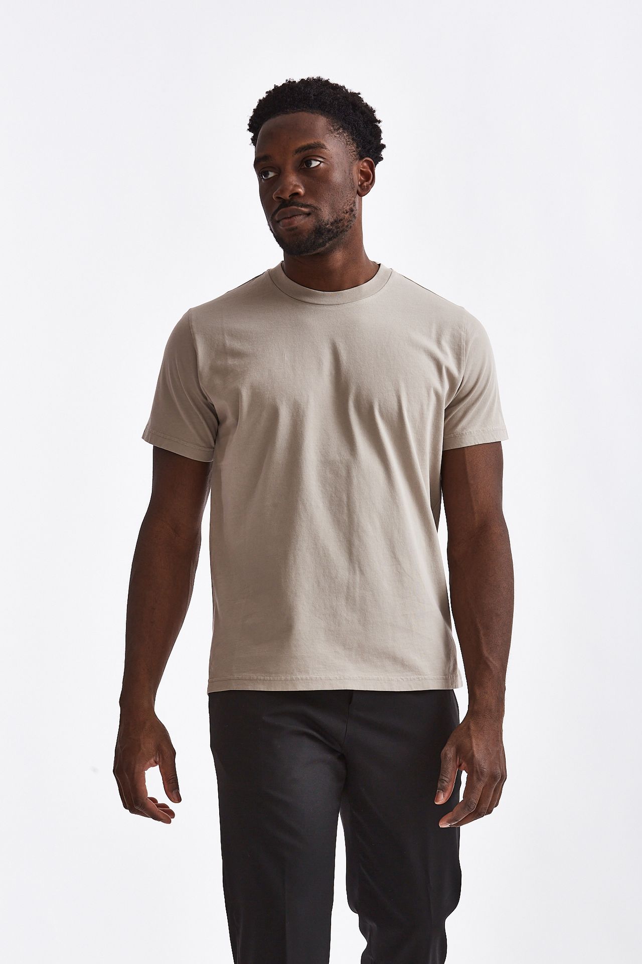 T-shirt in cotone beige