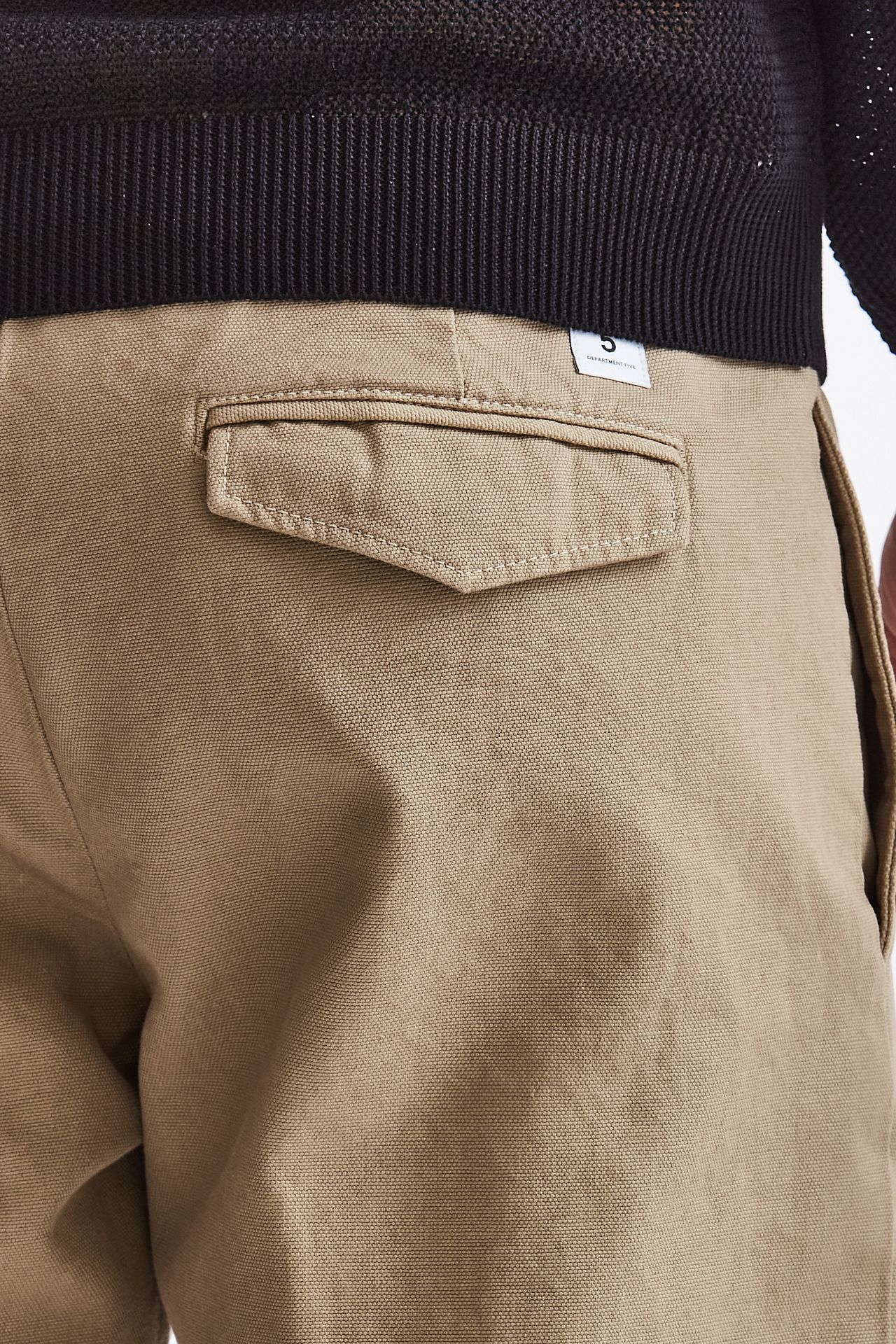Pantalone OFF in cotone cammello