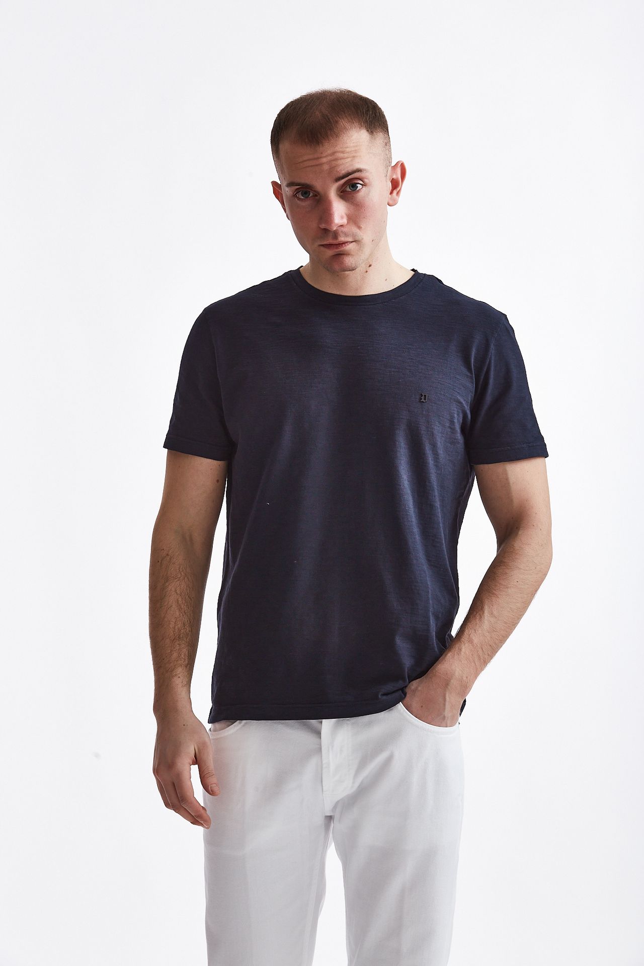 T-shirt in cotone blu