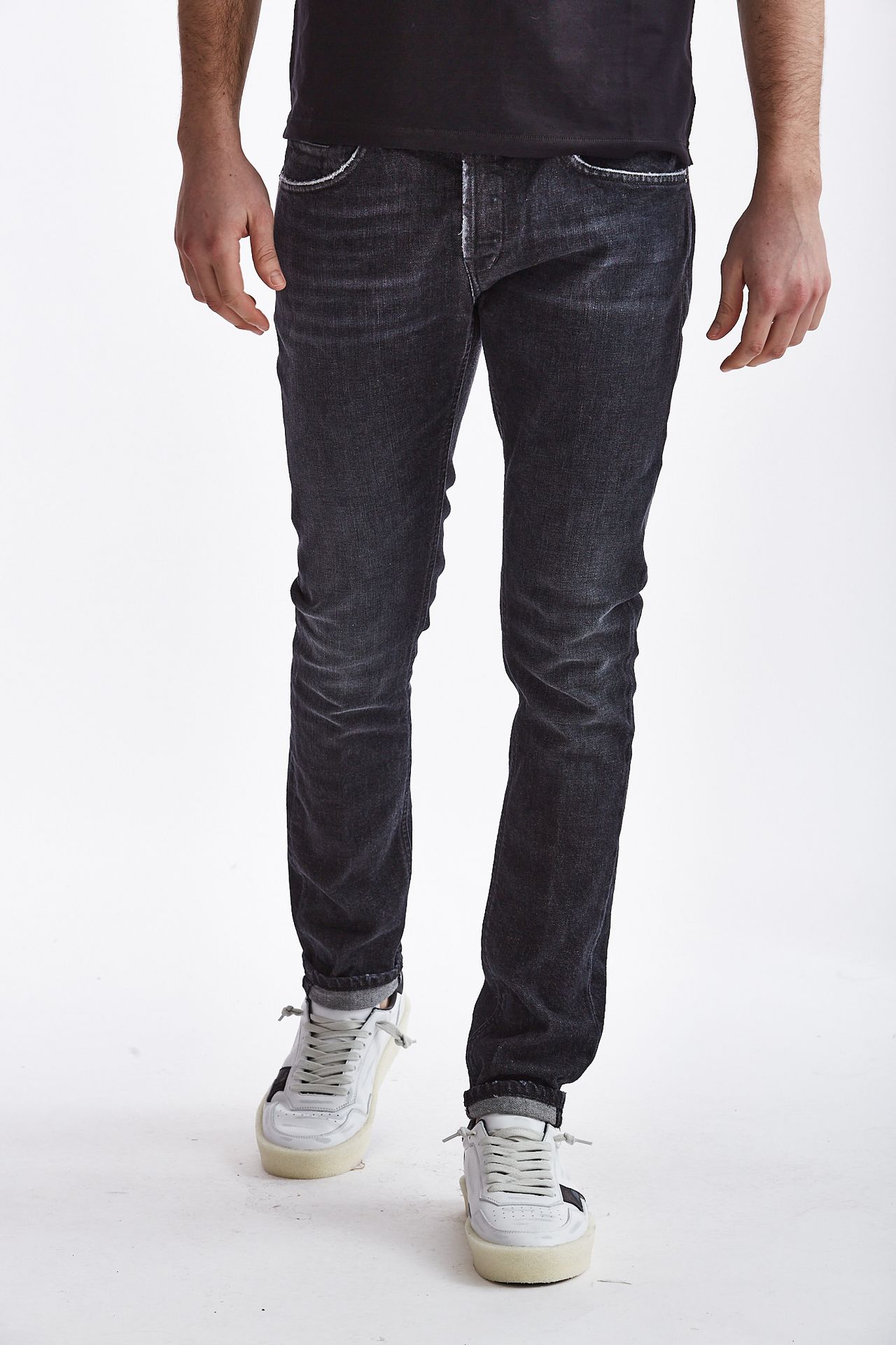 Jeans GEORGE stone washed nero