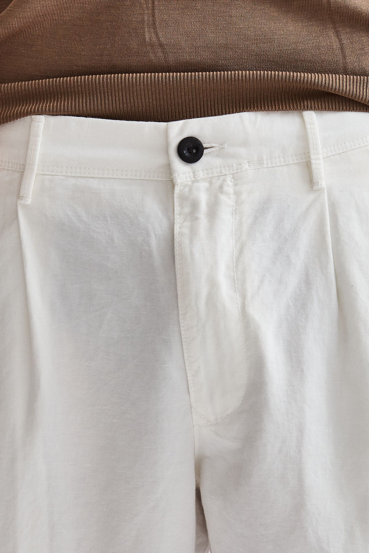Pantalone in lino/cotone bianco