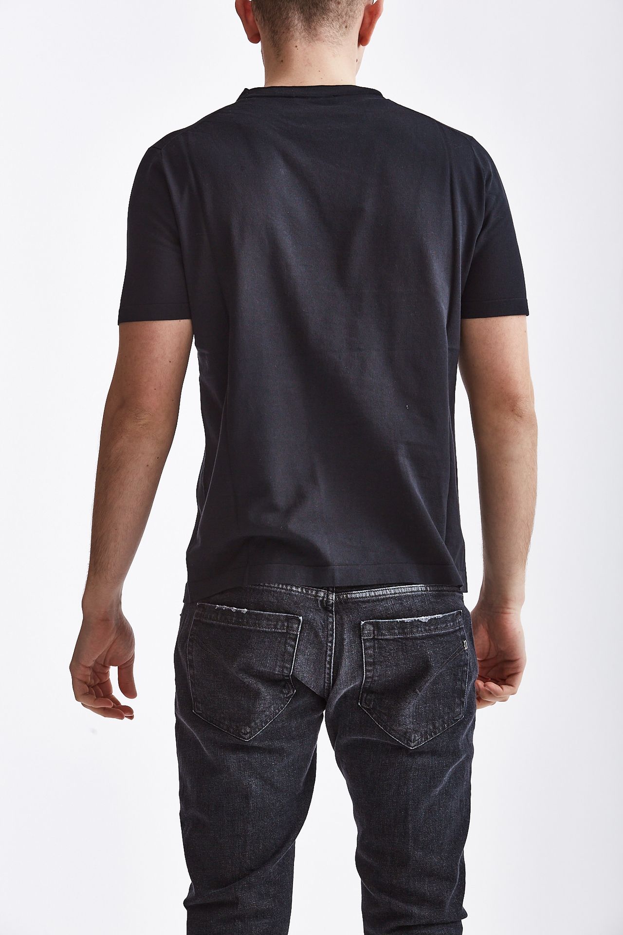 T-shirt in cotone maglia nero