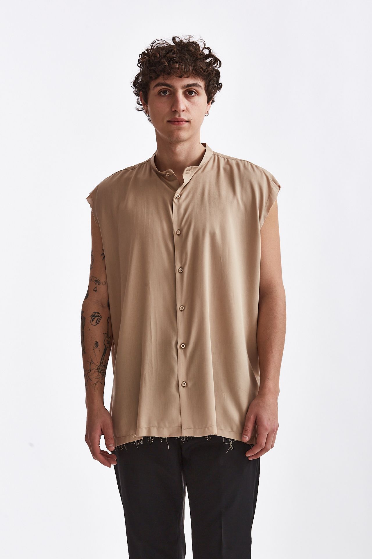 Camicia smanicata cammello Mars m Uomo U15MAR01 Pier Abbigliamento Italia
