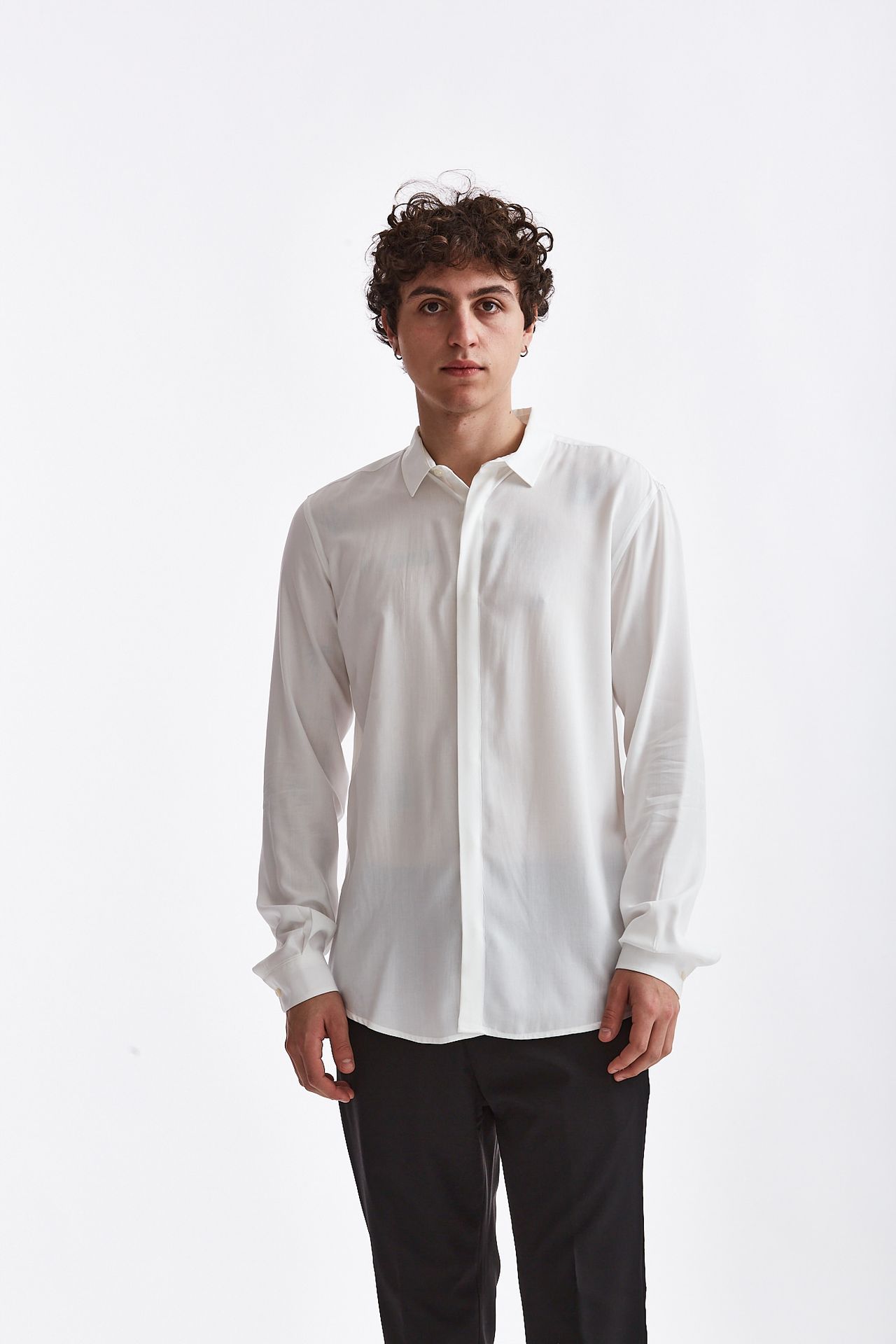 Camicia in viscosa bianco