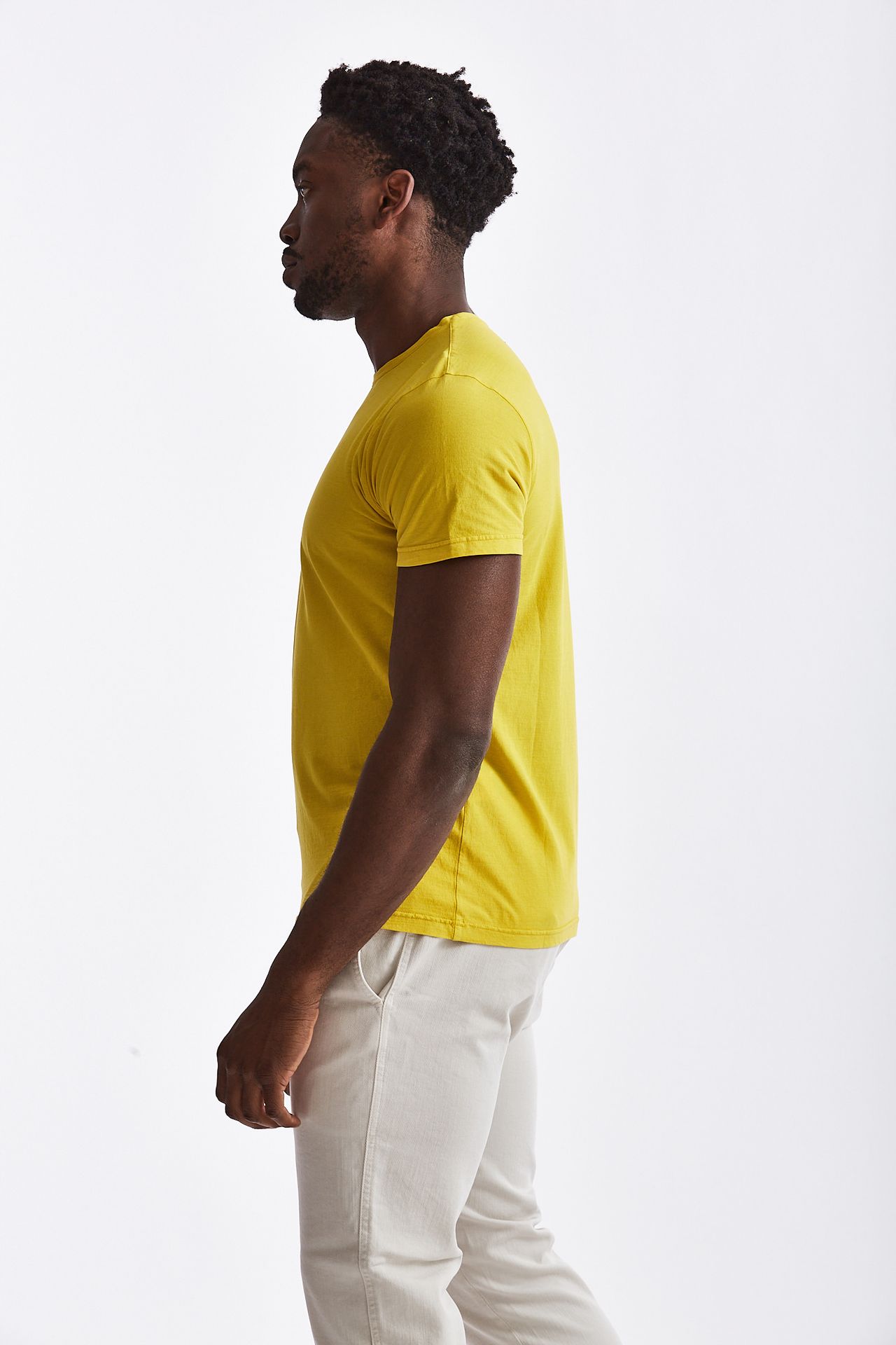 T-shirt in cotone giallo