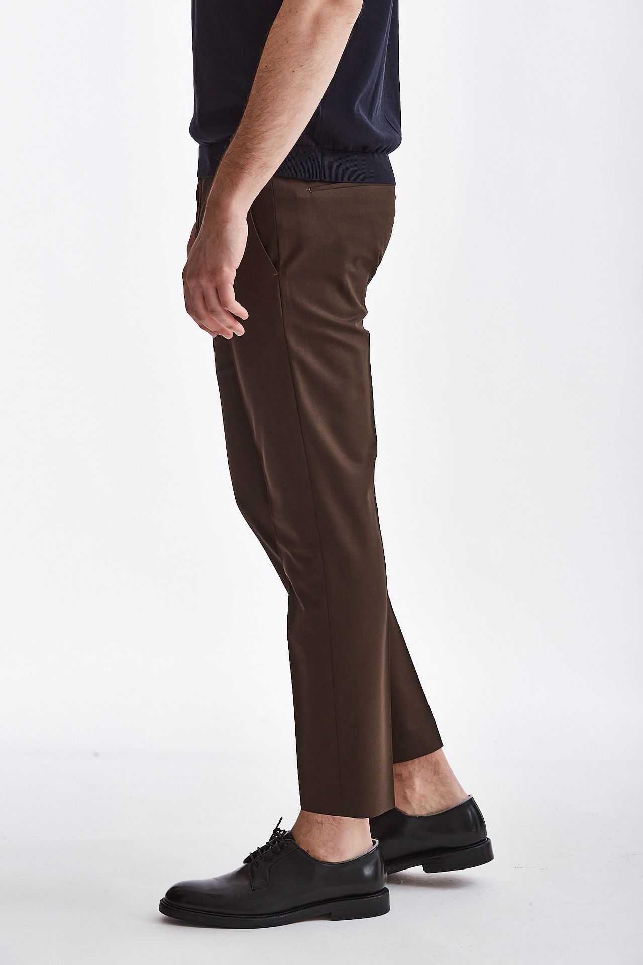 Pantalone EDGE-DIECI lana marrone