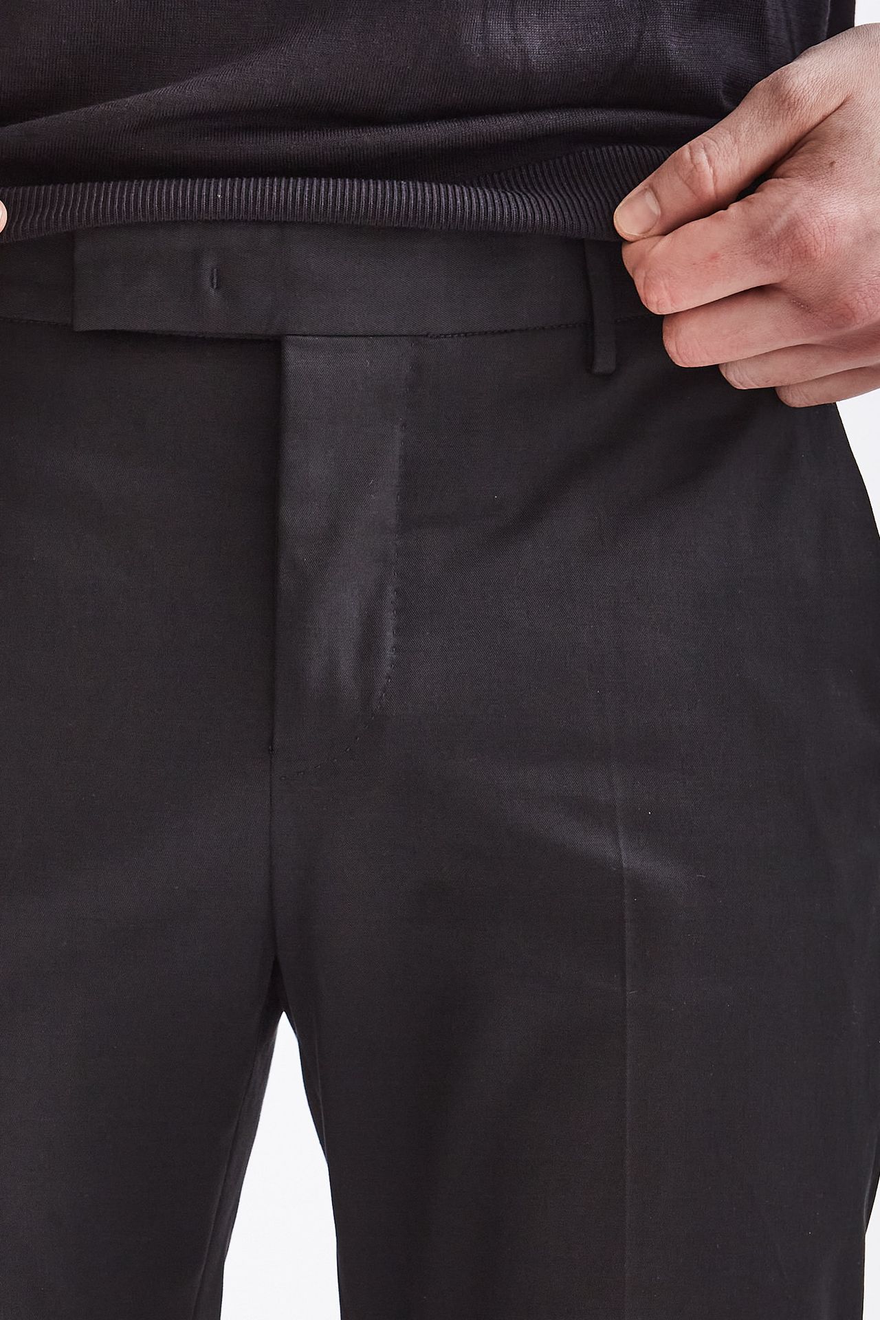 Pantalone EDGE-DIECI in cotone nero