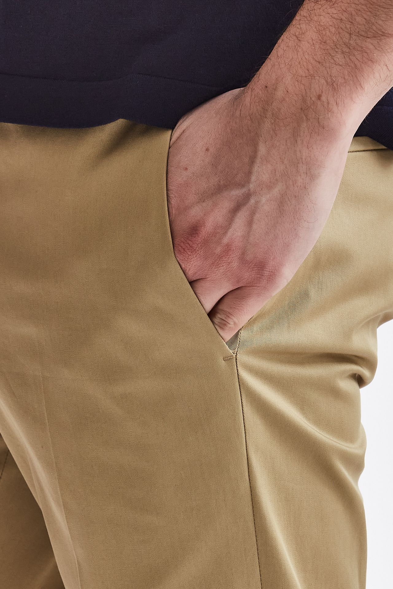 Pantalone EDGE-DIECI in cotone cammello