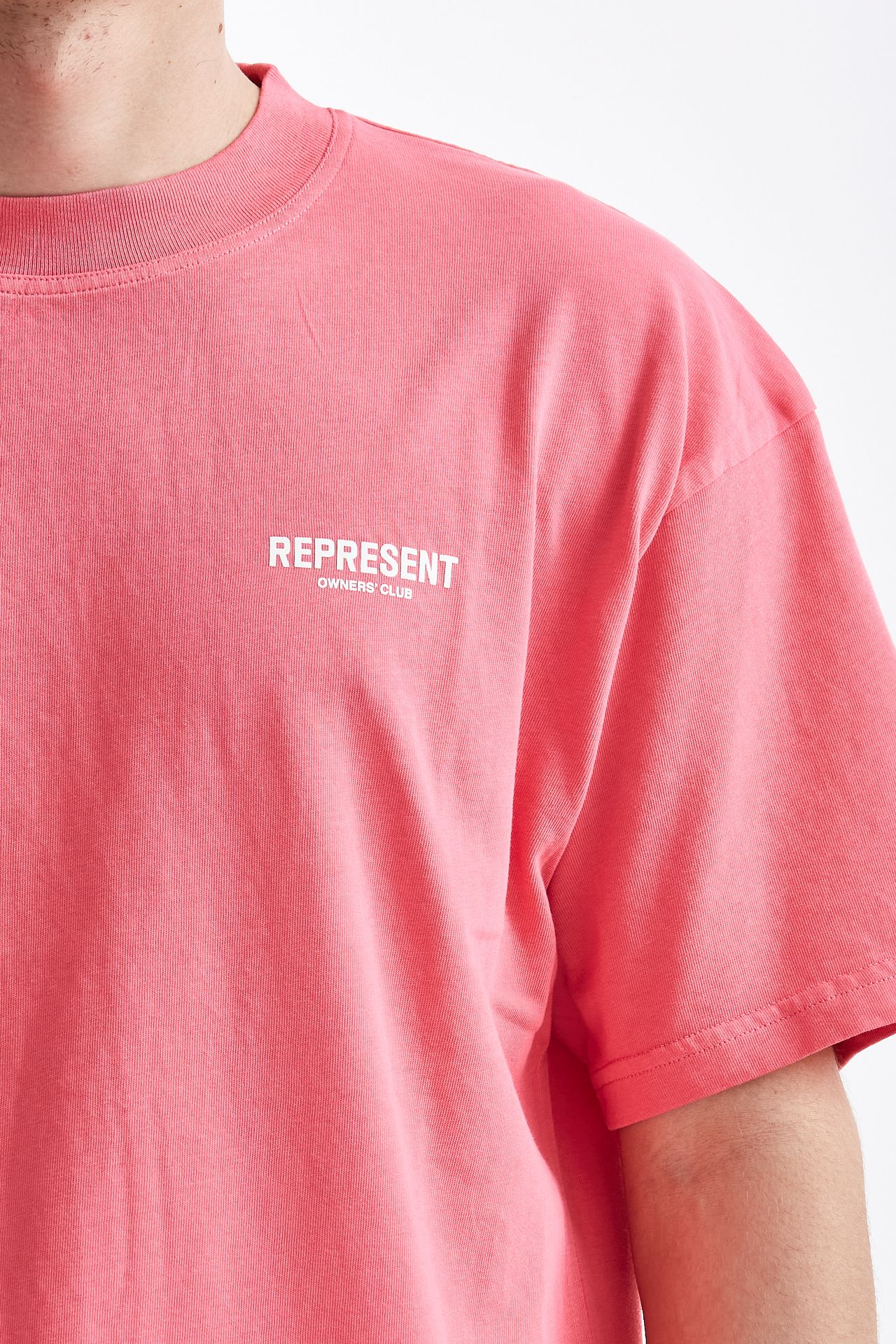 T-shirt logo in cotone rosa