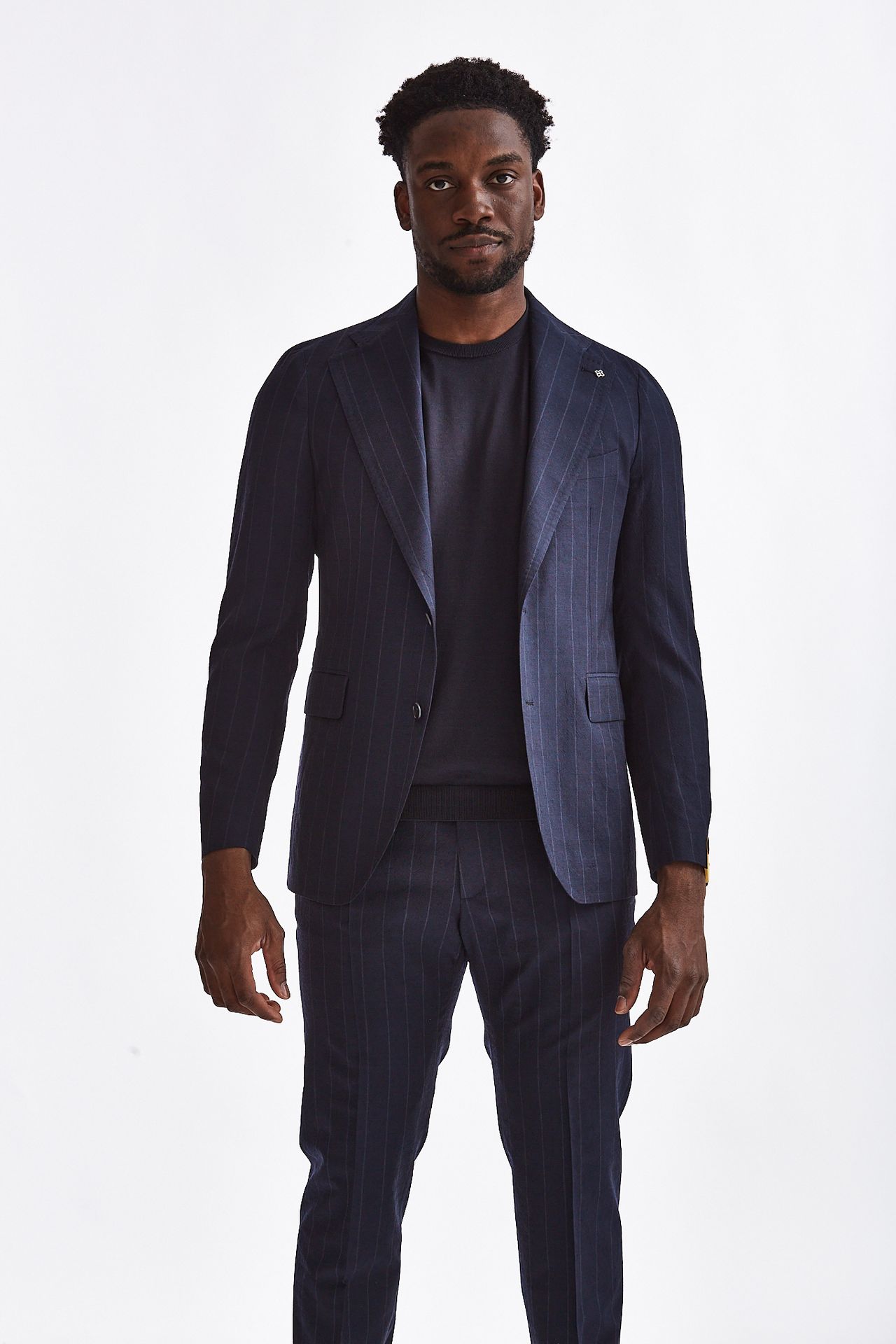 Abito PINO LERARIO gessato blu Tagliatore Uomo Pier Abbigliamento Worldwide