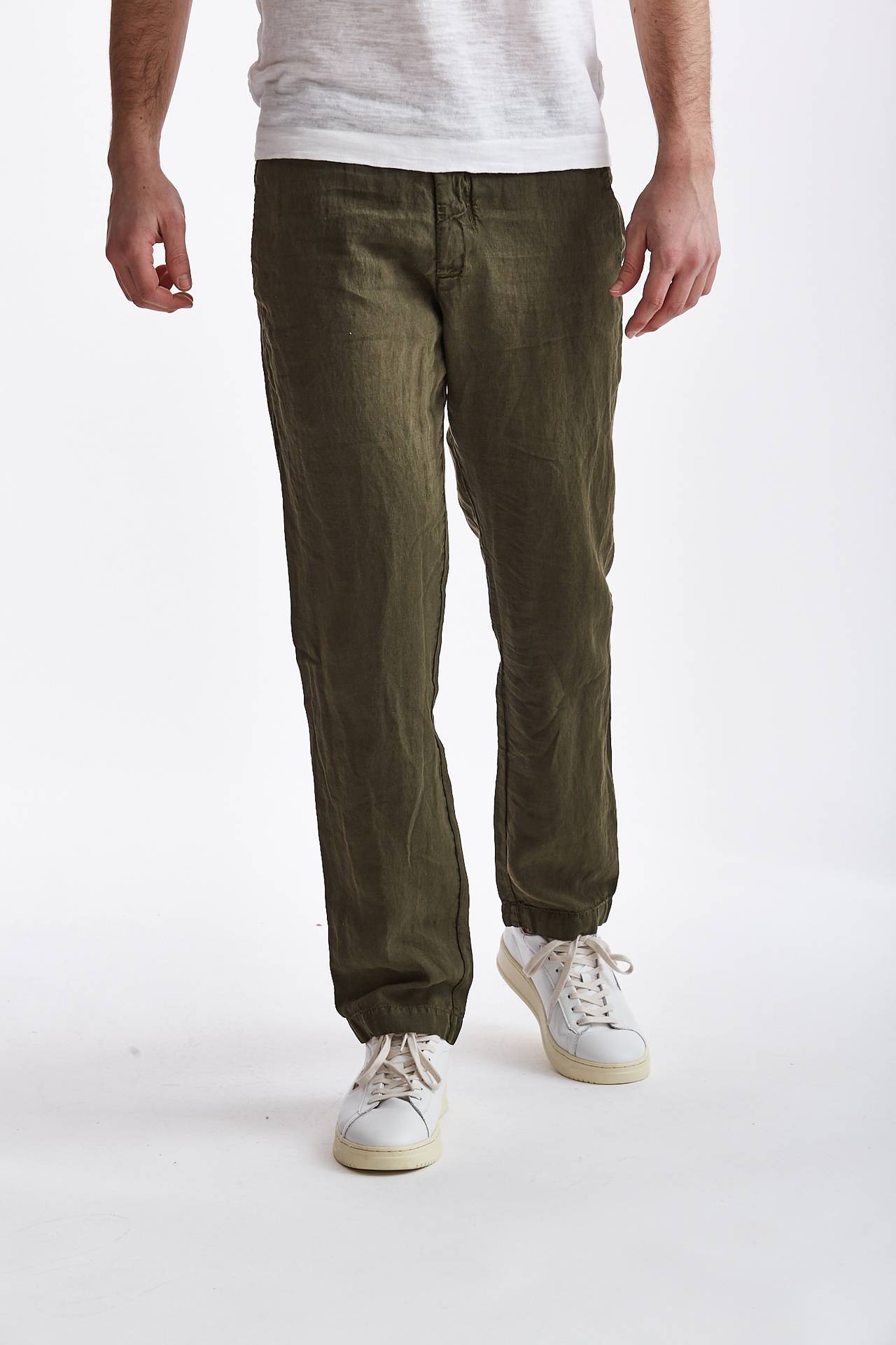 Pantalone in lino verde