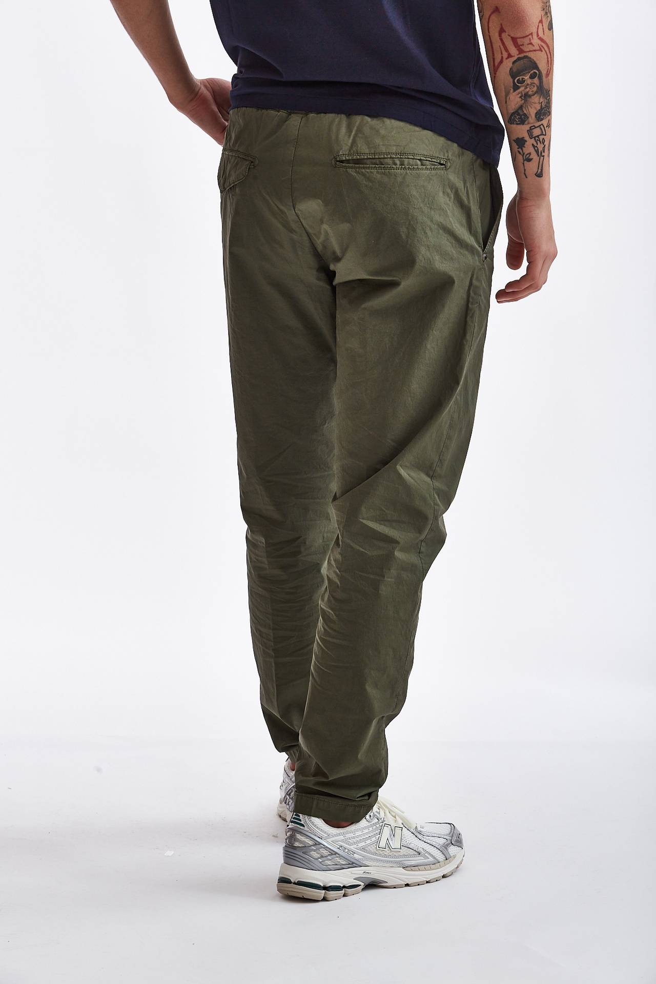 Pantalone in cotone verde